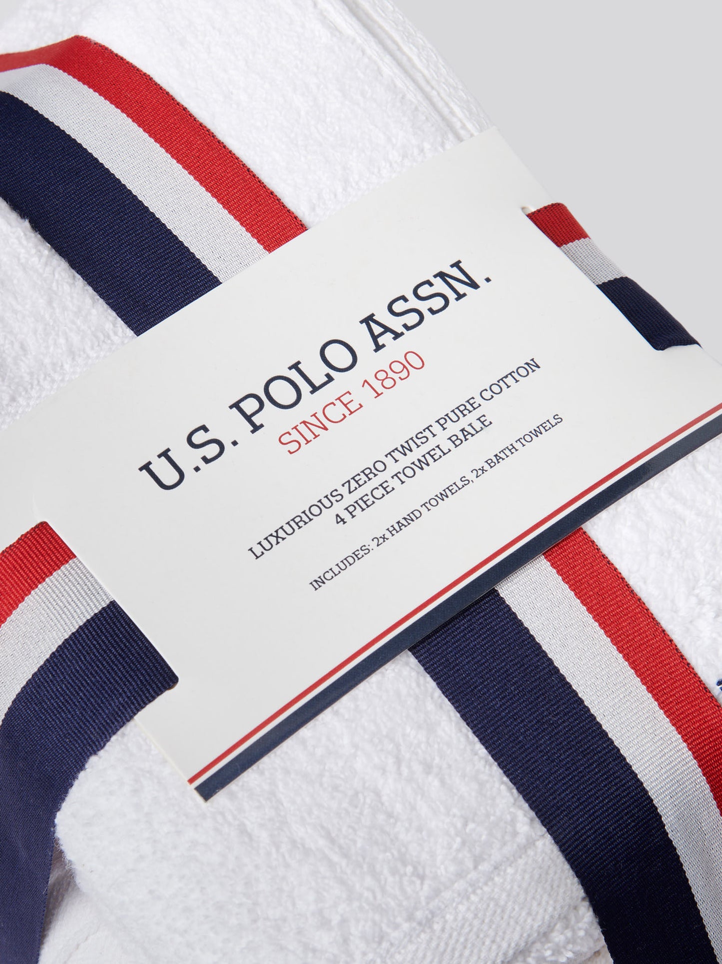 Pure Cotton Zero Twist Towel in Bright White