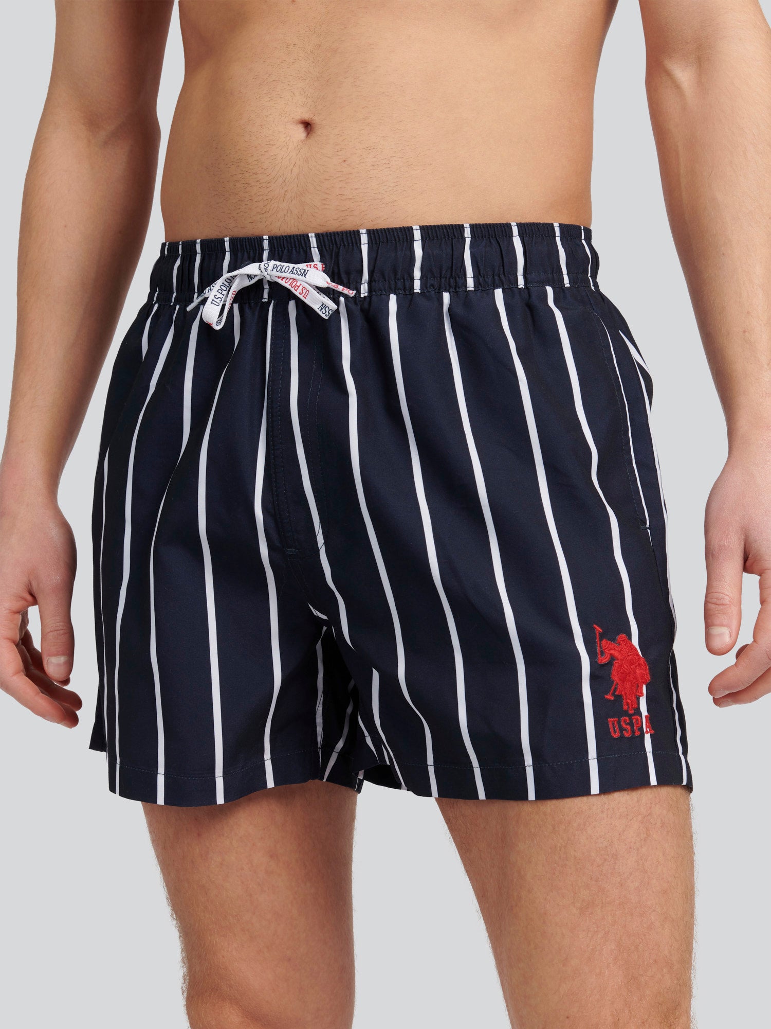 Mens Player Us Polo Assn Men's Swim Trunks Mens Stripe Player