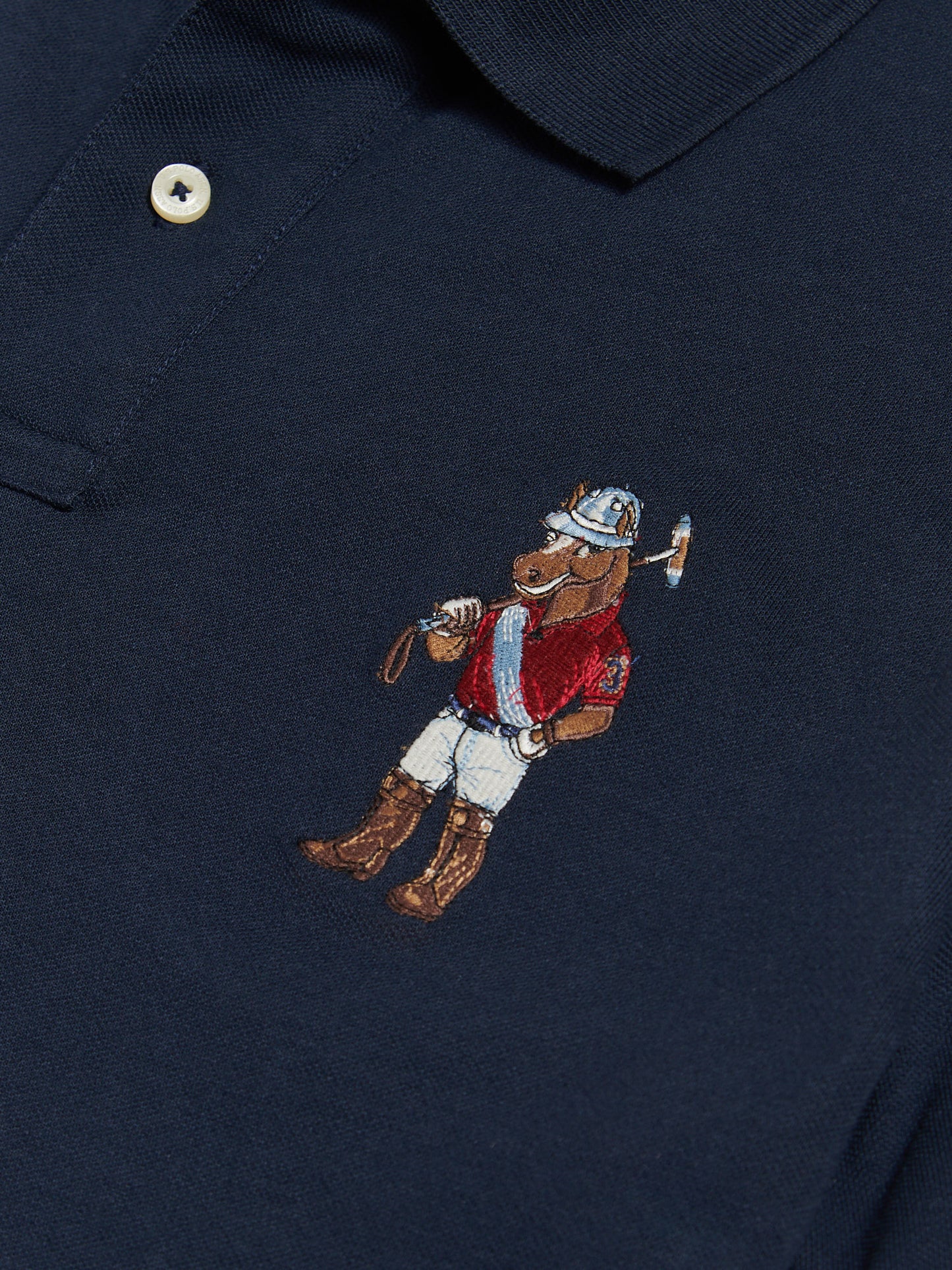 Mens Chuck Polo Shirt in Dark Sapphire Navy