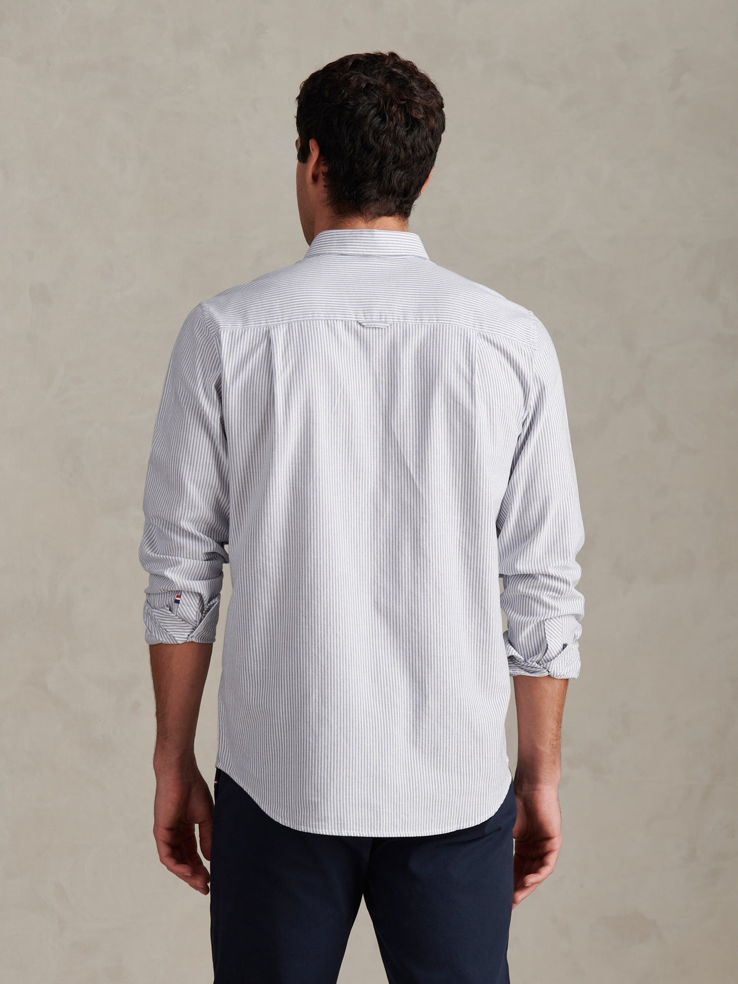 Mens Oxford Stripe Shirt in Blue Yonder