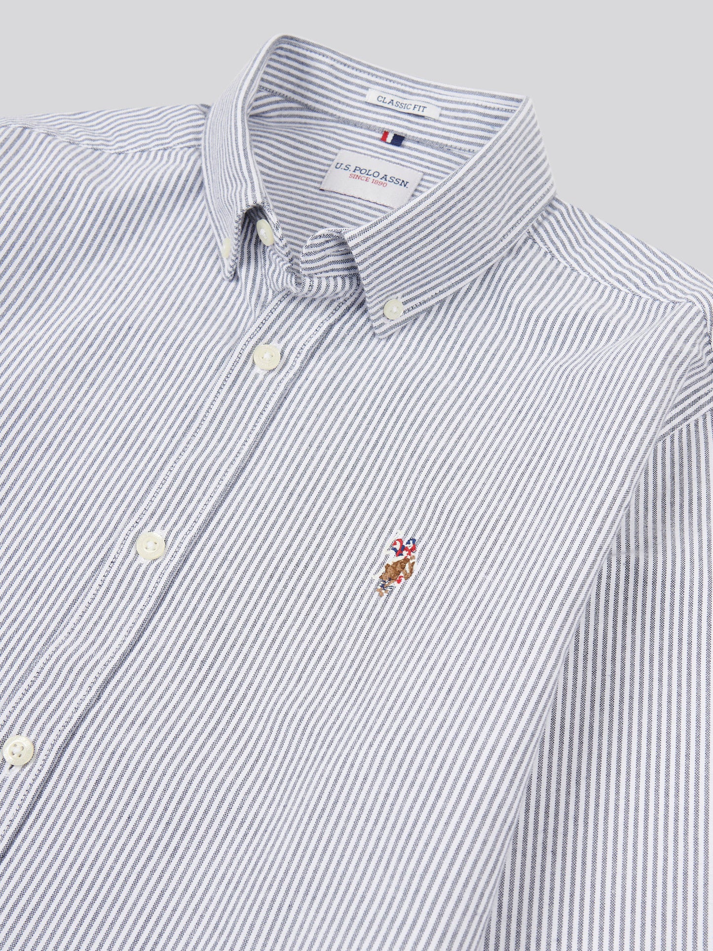Mens Oxford Stripe Shirt Dark Sapphire Navy