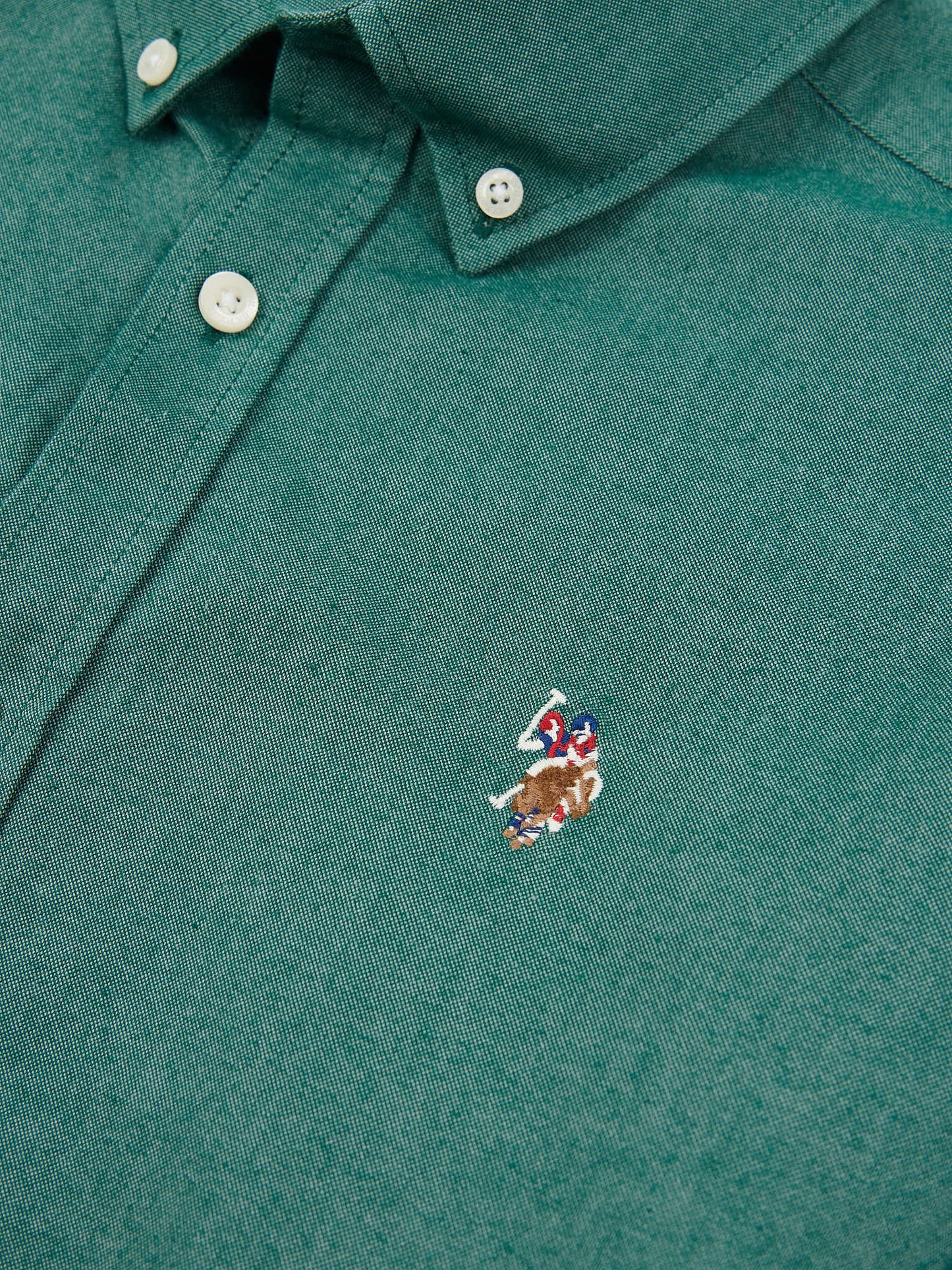 Mens Peached Oxford Shirt Rain Forest