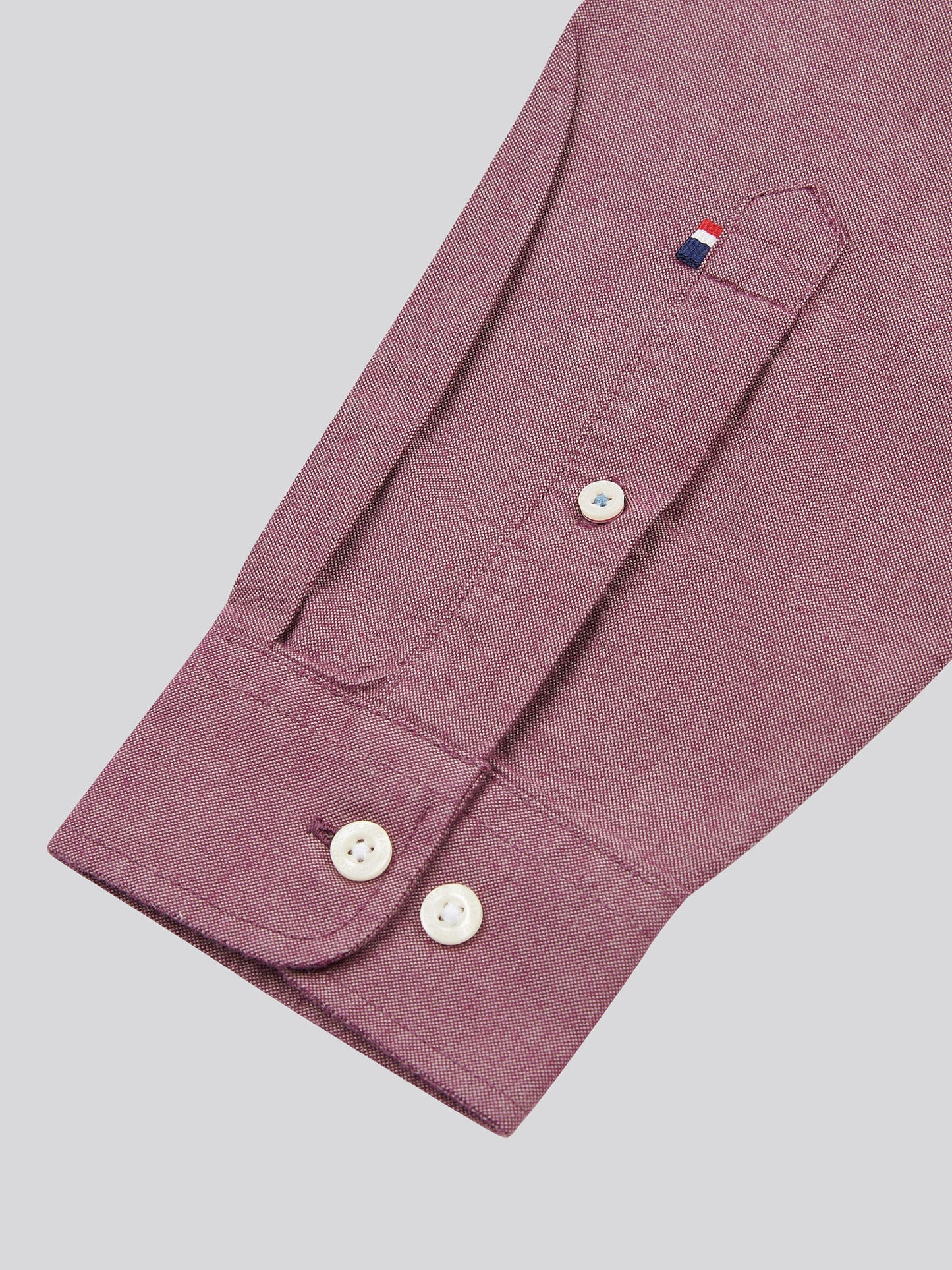 Mens Peached Oxford Shirt Grape Wine