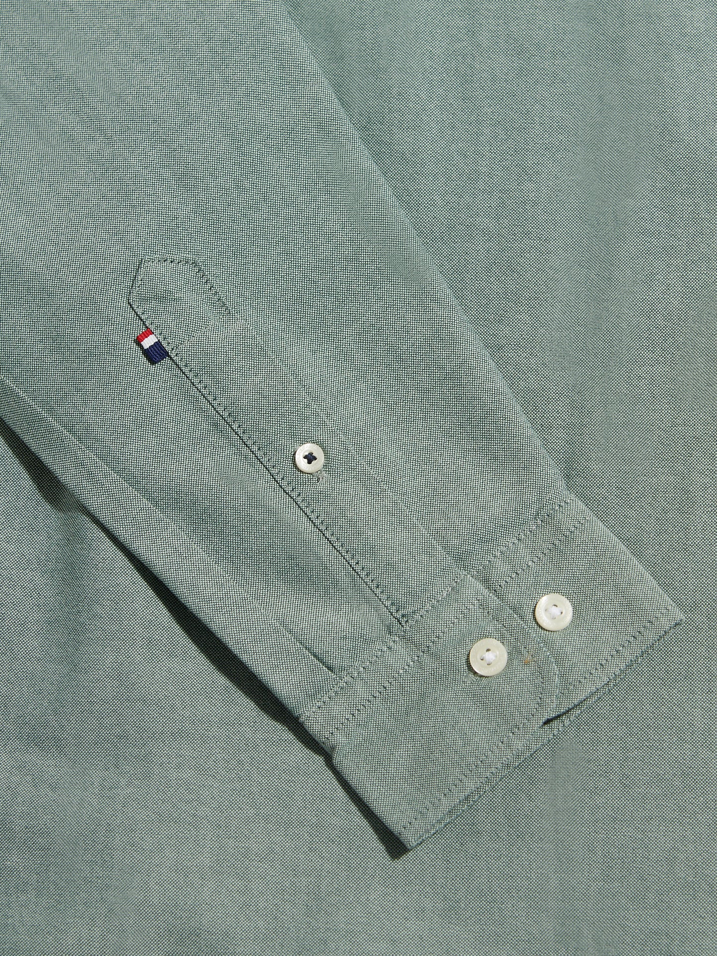 Mens Peached Oxford Shirt Lily Pad