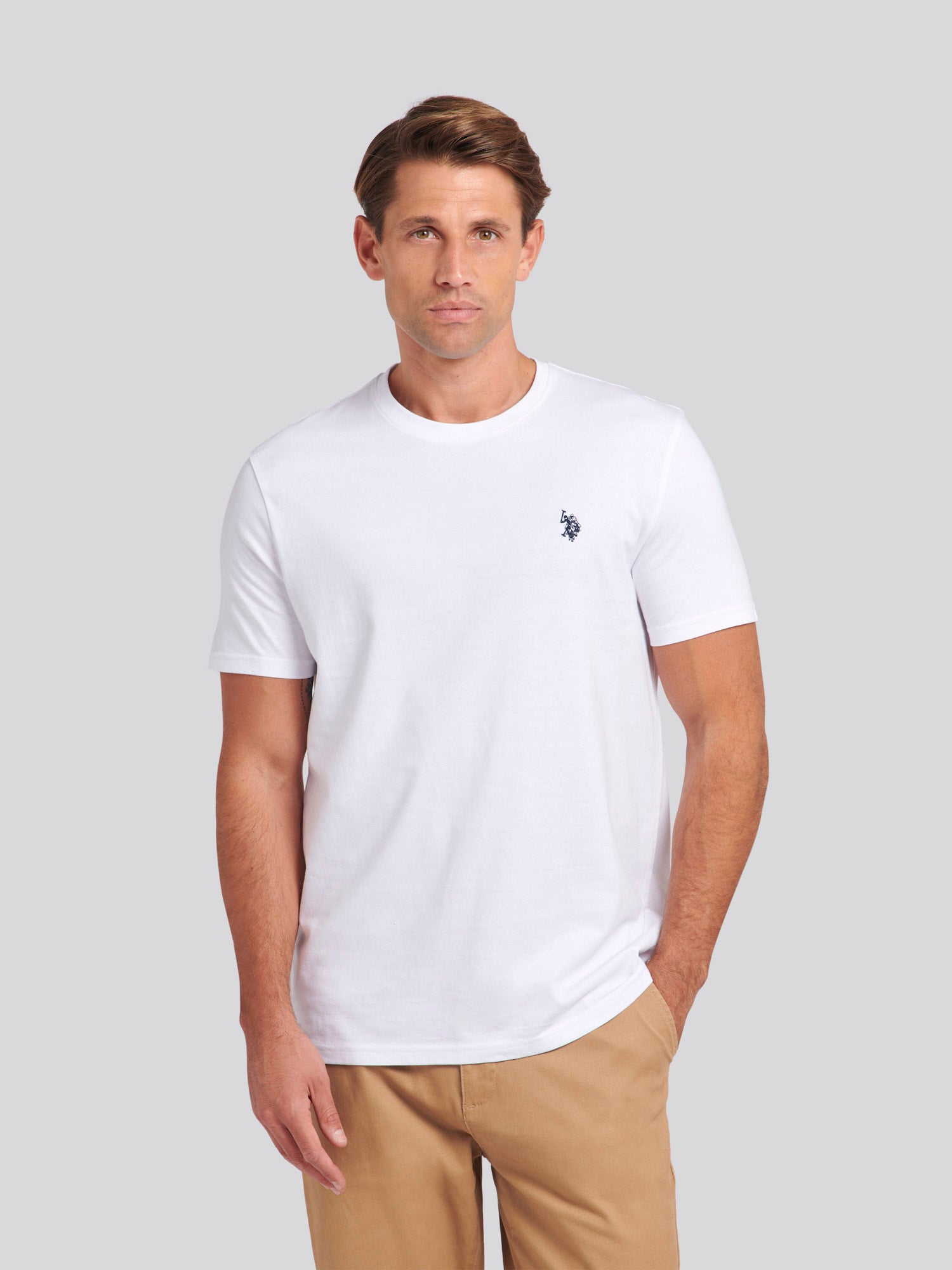 Mens Player 3 T-Shirt White / Dark Sapphire Navy DHM