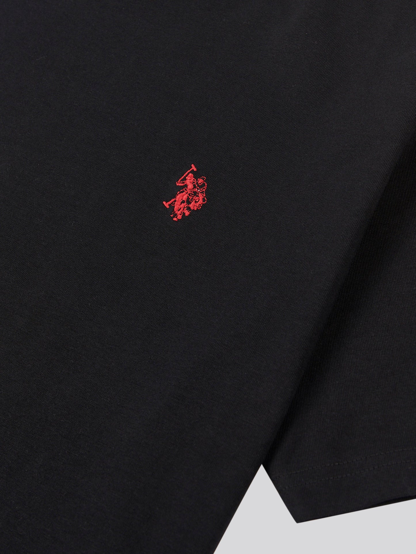 Mens Double Horsemen T-Shirt in Black / Haute Red DHM