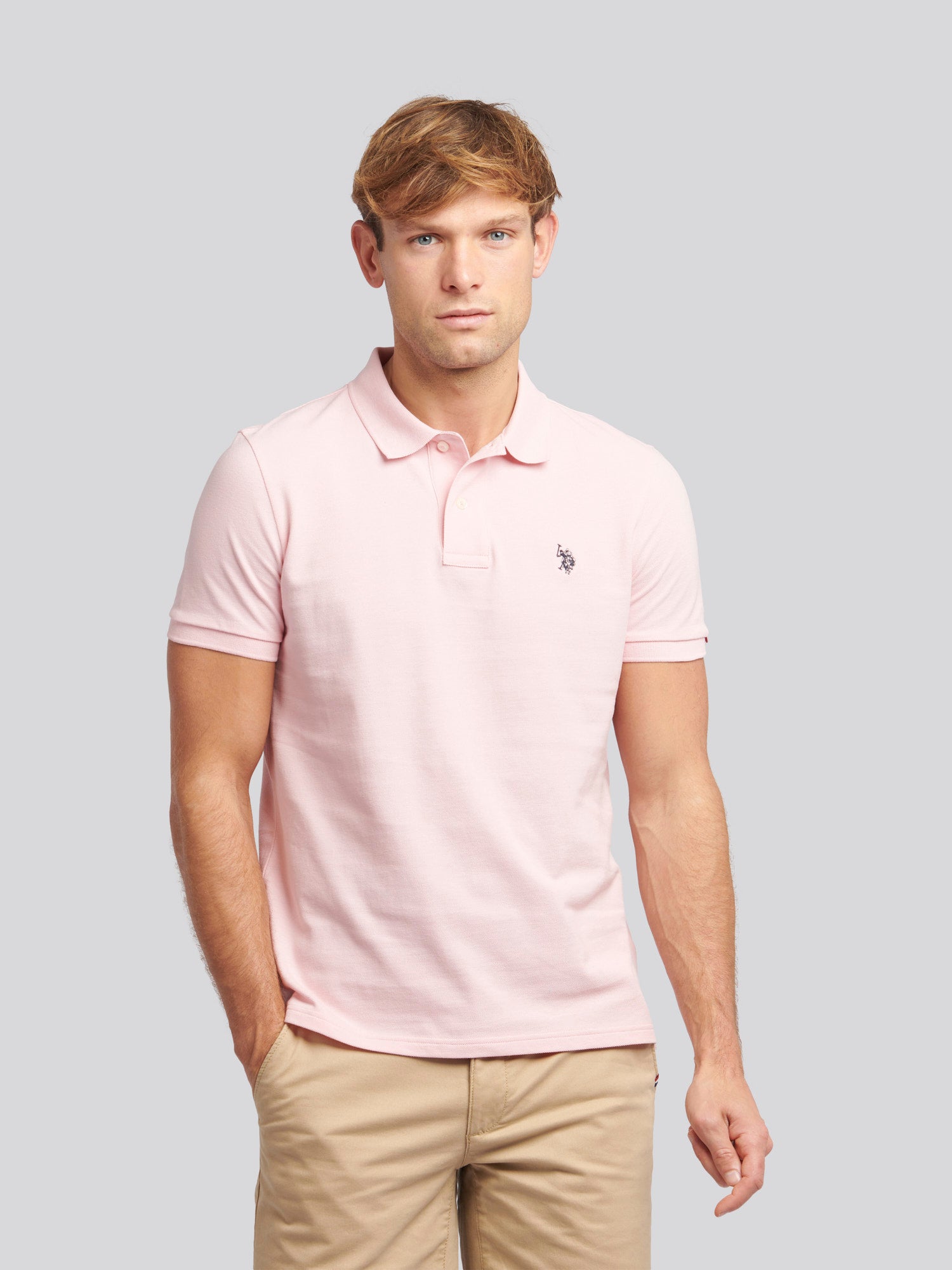 Mens Double Horsemen Polo Shirt in Tickled Pink – Polo UK