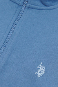 Mens Classic Fit 1/4 Zip Sweatshirt in Blue Horizon