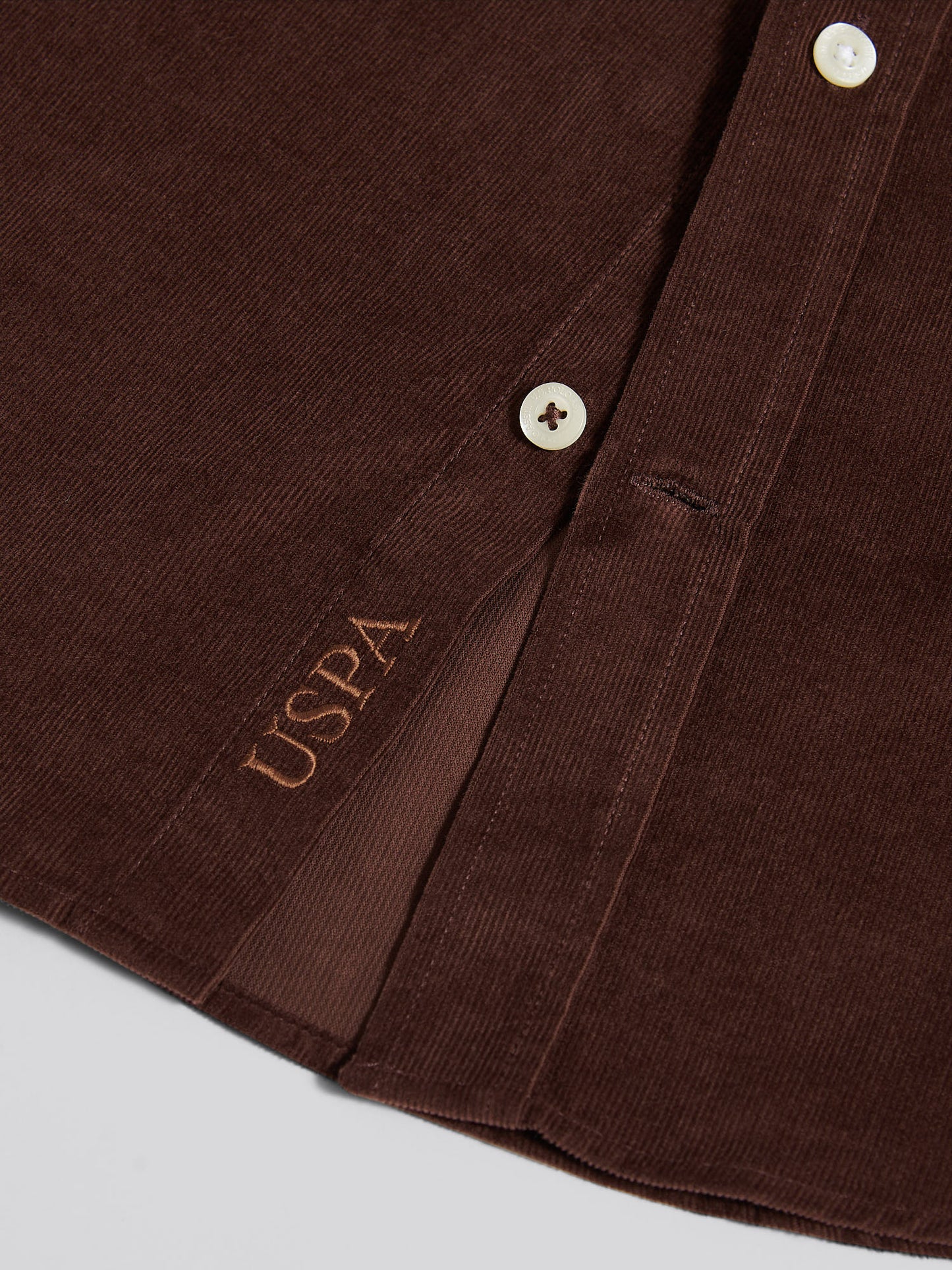 Mens Cord Shirt in Chocolate Martini