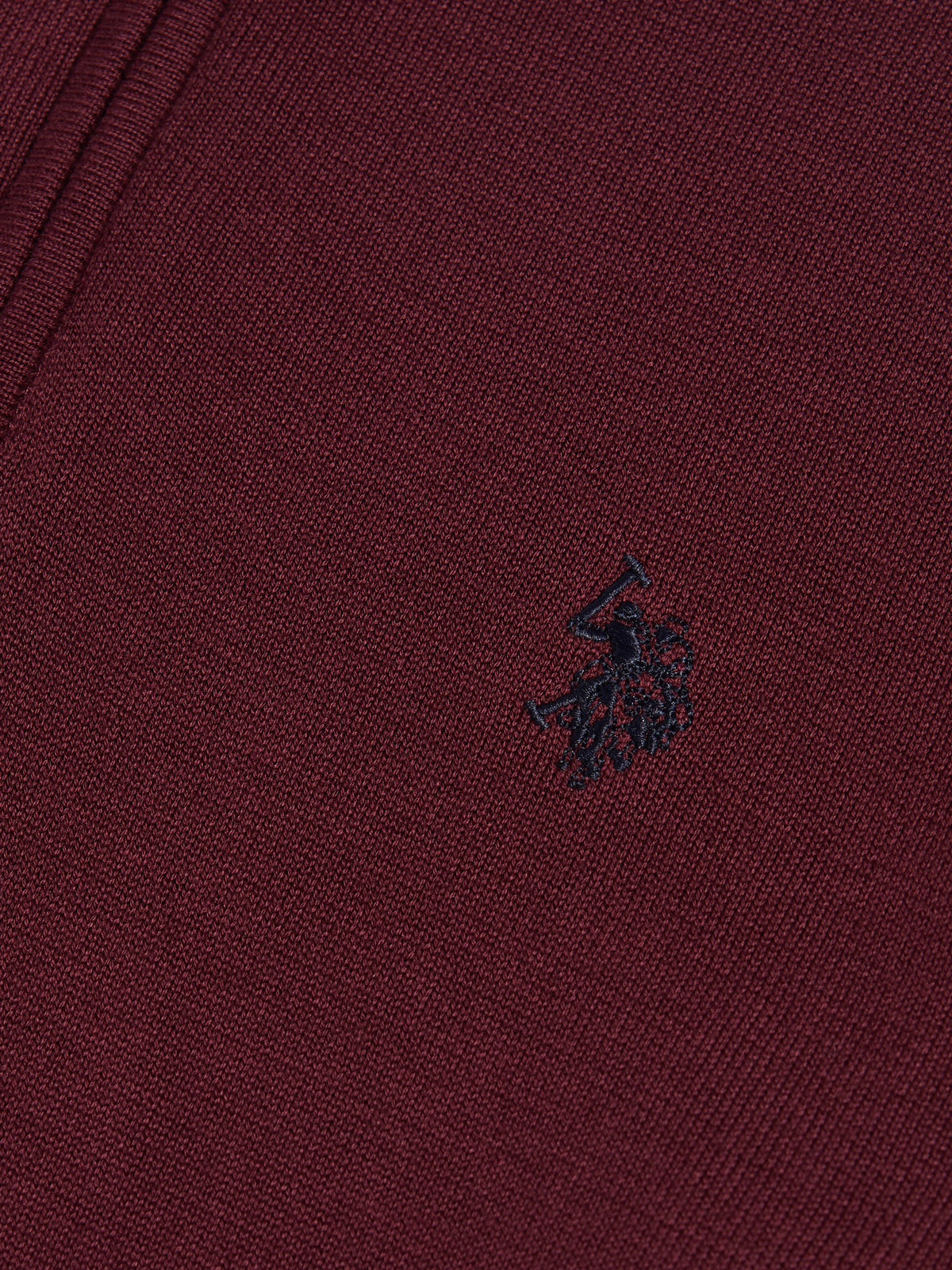 Mens Cotton Quarter Zip Funnel Jumper Fig