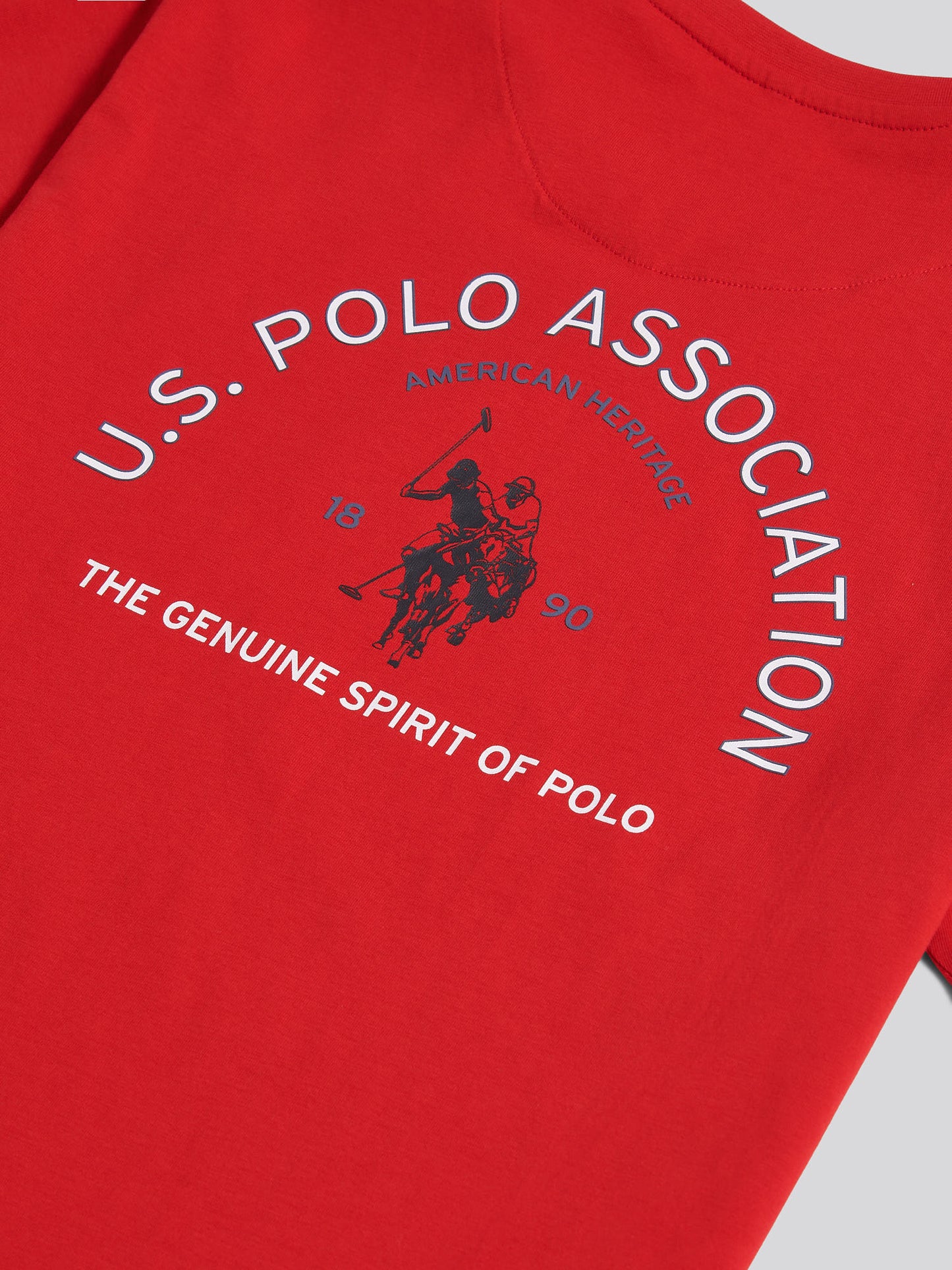 Mens Front/Back Print Graphic T-Shirt in Haute Red