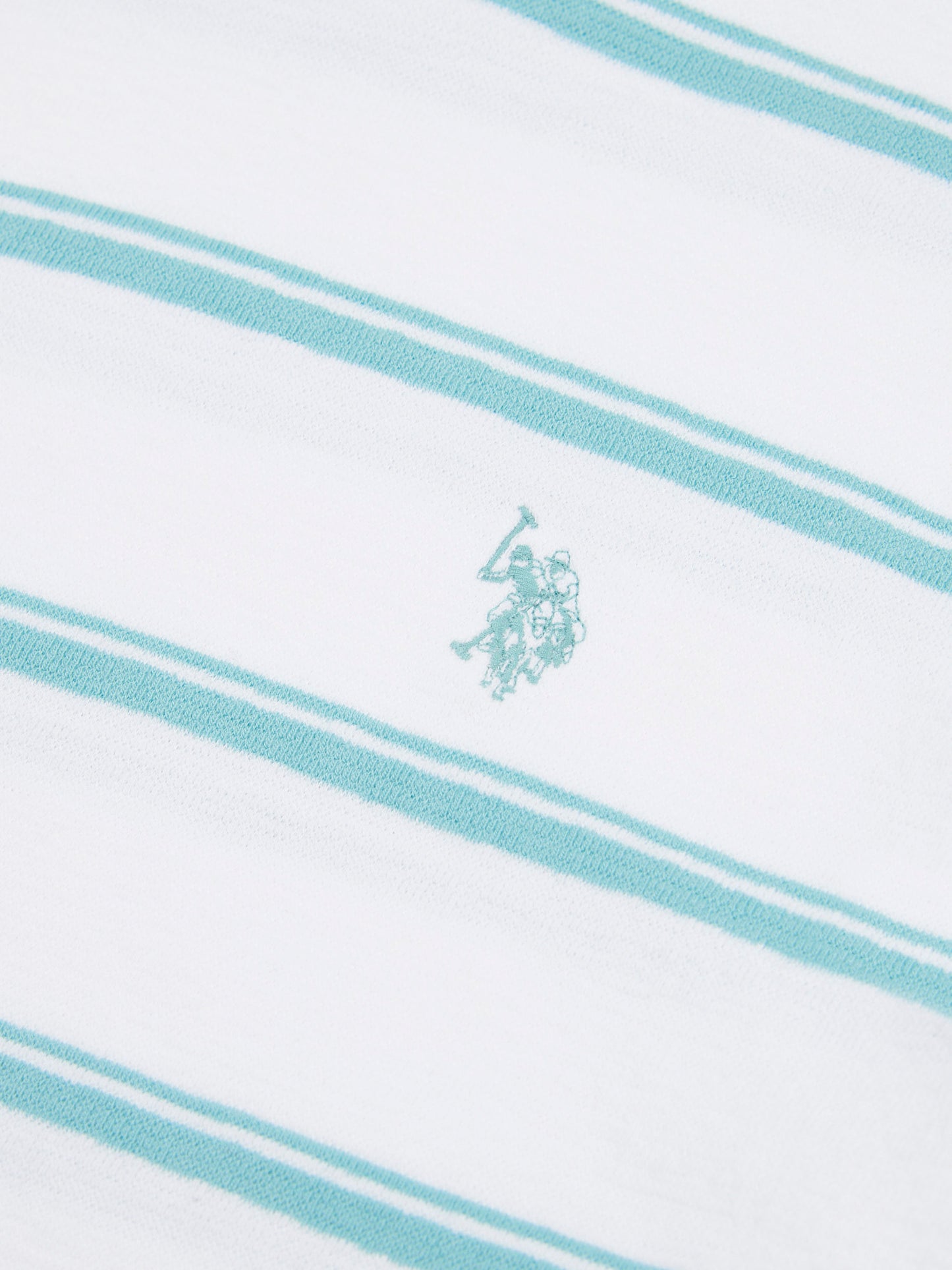 Mens Terry Stripe T-Shirt in Bright White