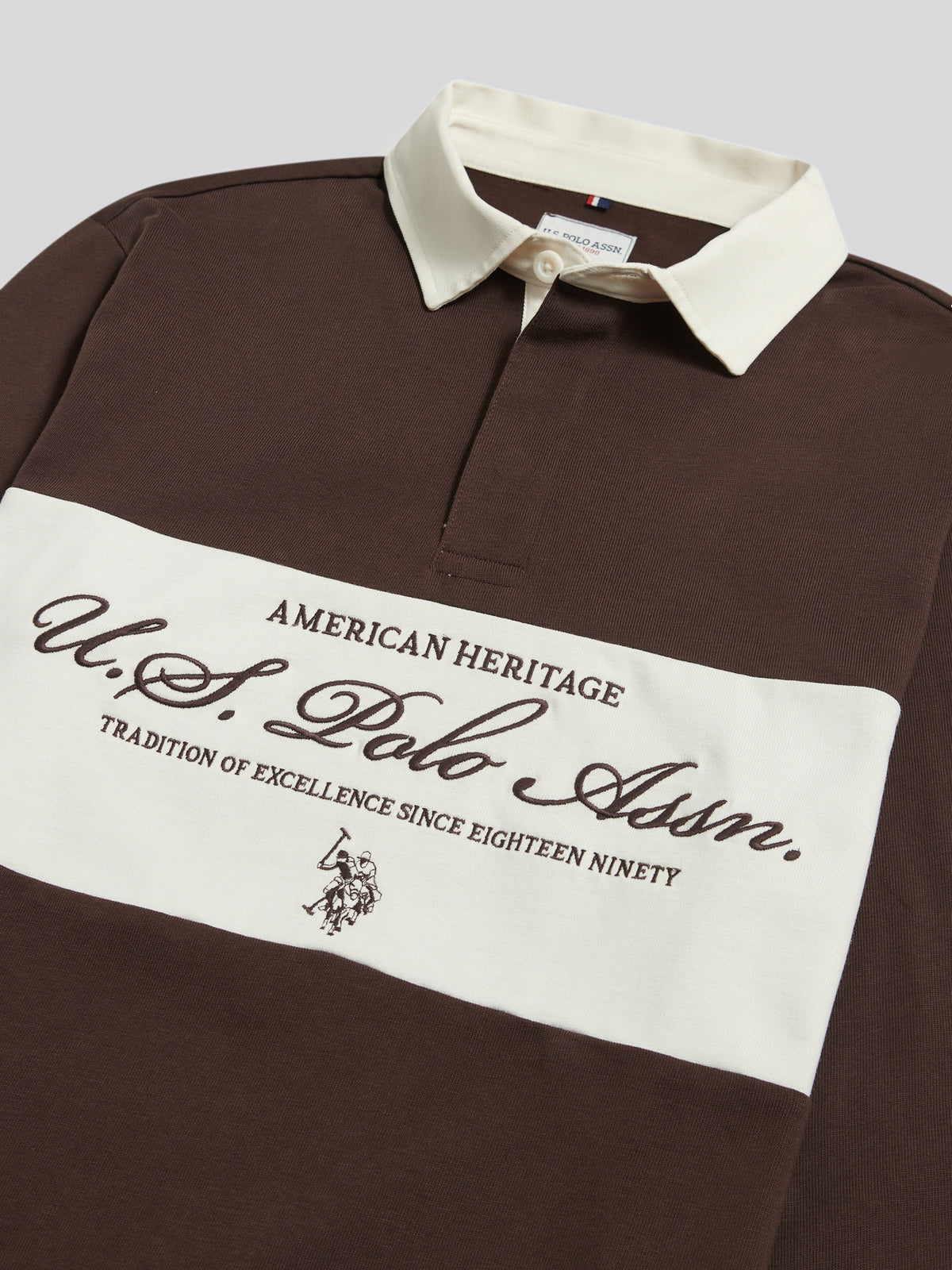 Mens Premium Embroidery Graphic Rugby Shirt Bracken