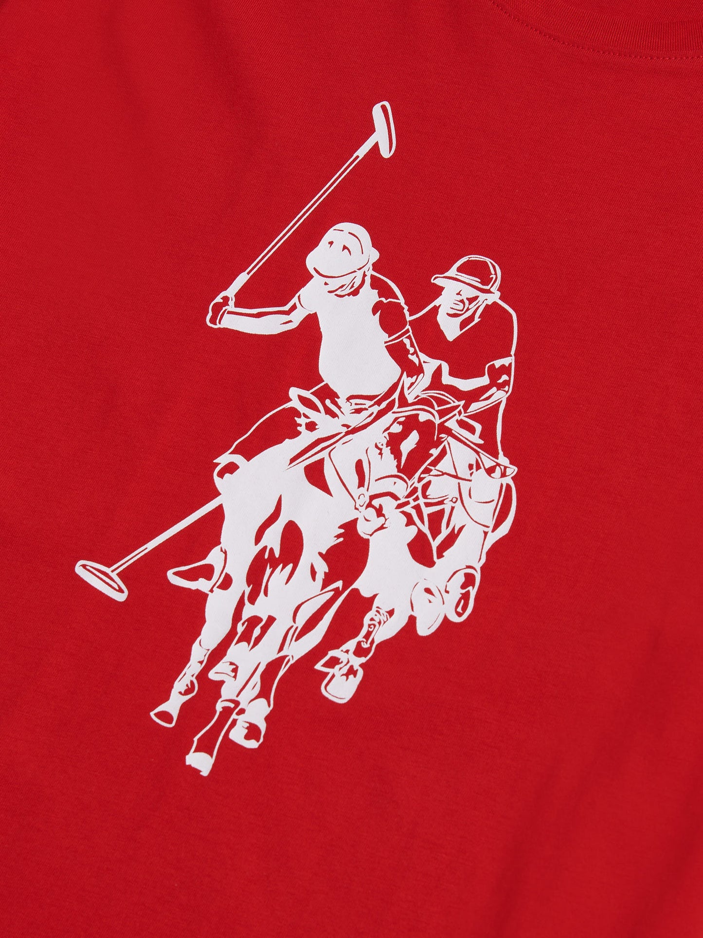 Mens Double Horsemen Graphic T-Shirt in Haute Red