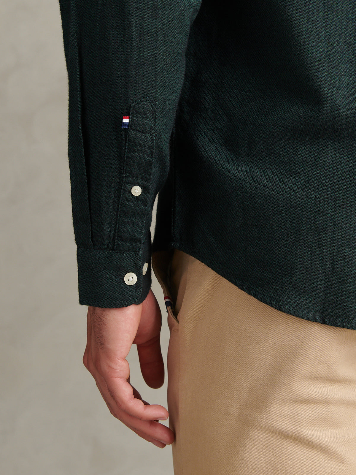 Mens Brushed Dobby Shirt Green Gables