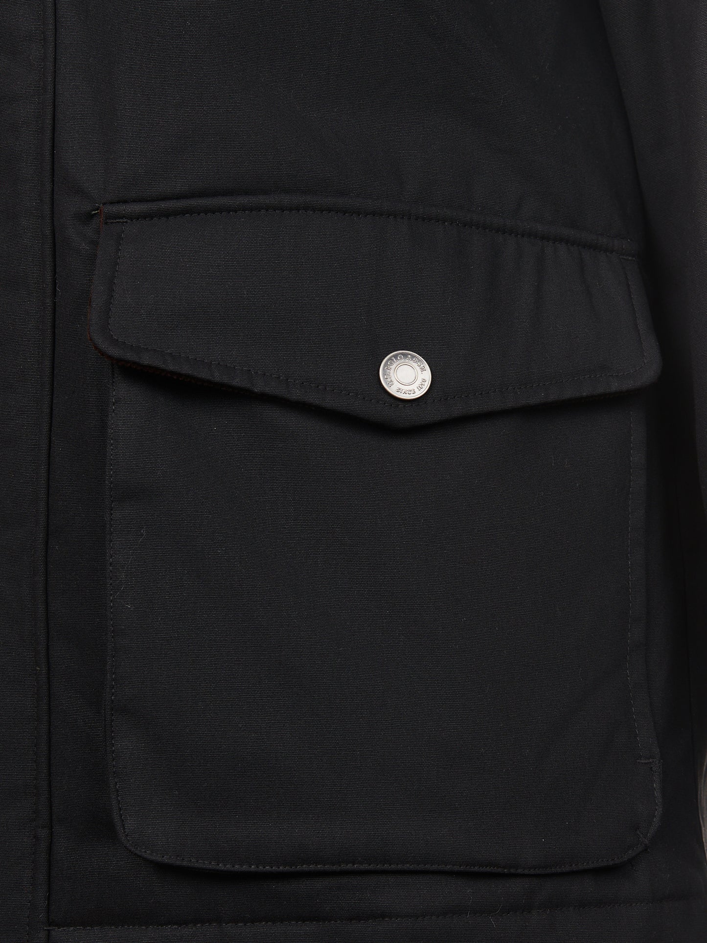 Mens Canvas Country Collared Jacket Black