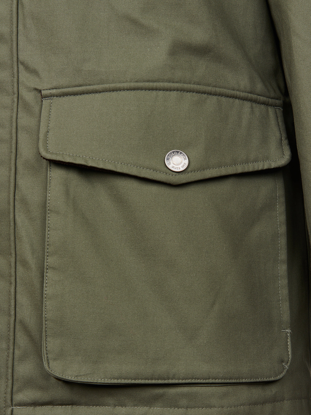 Mens Canvas Country Collared Jacket Beetle
