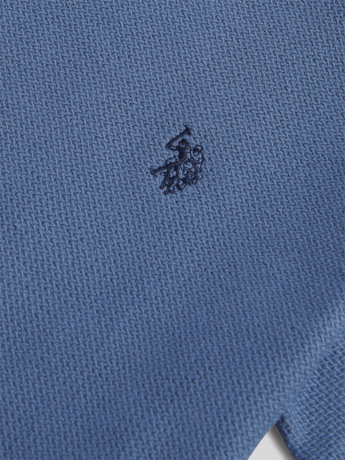 Mens HerringboneTexture T-Shirt in Vintage Indigo