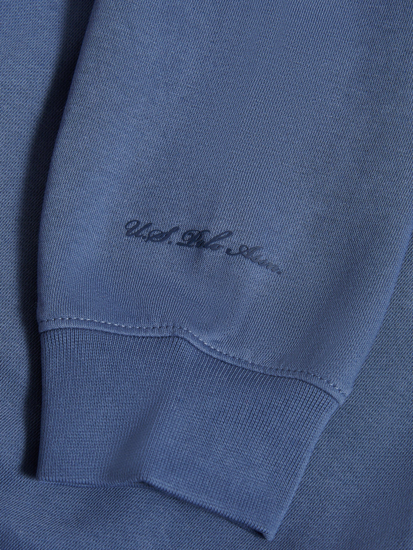 Mens Tonal Double Horsemen Print Crew in Vintage Indigo