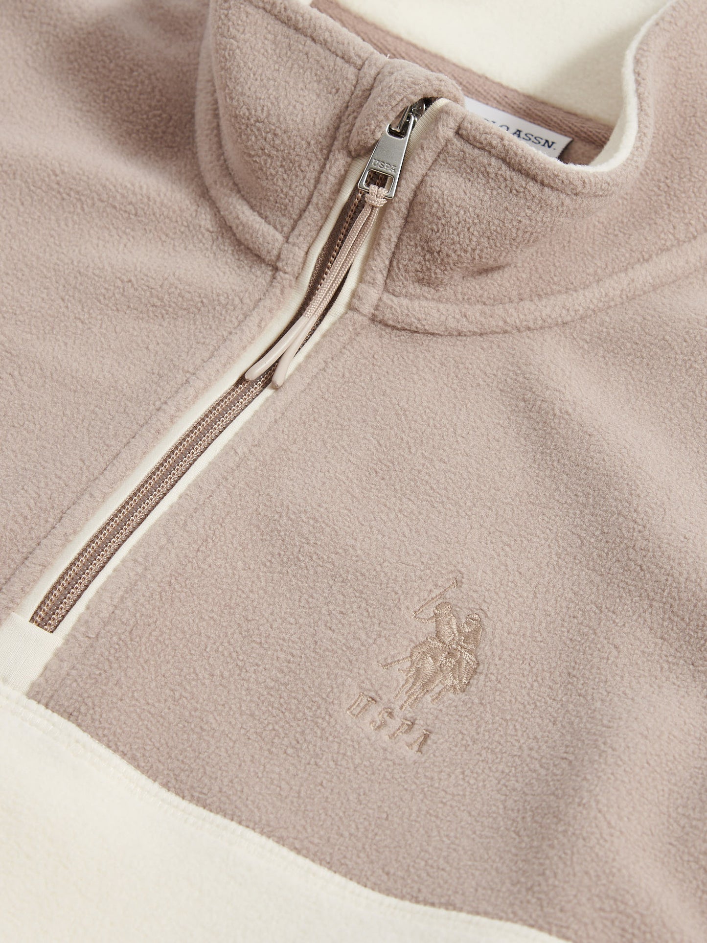 Mens Colour Block Micro Fleece Funnel in Atmosphere