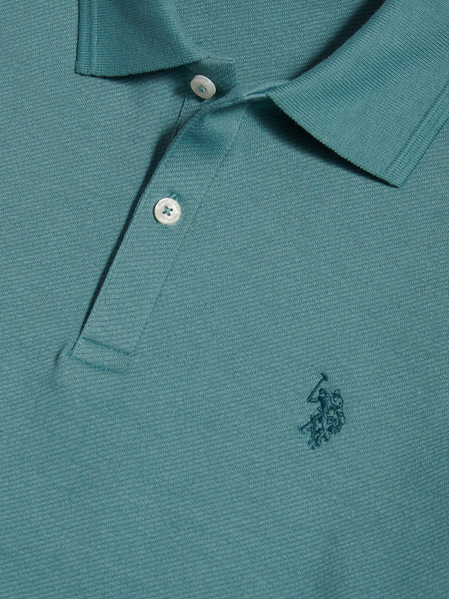 Mens Twill Texture Polo Shirt Arctic