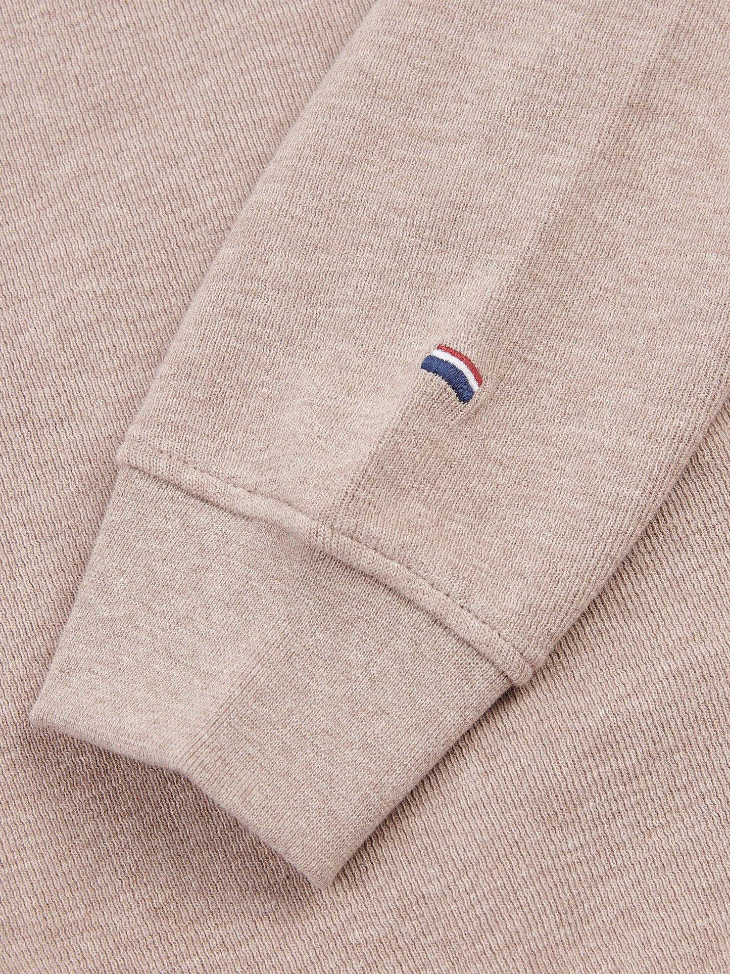 Mens French Rib 1/4 Funnel in Atmosphere Marl