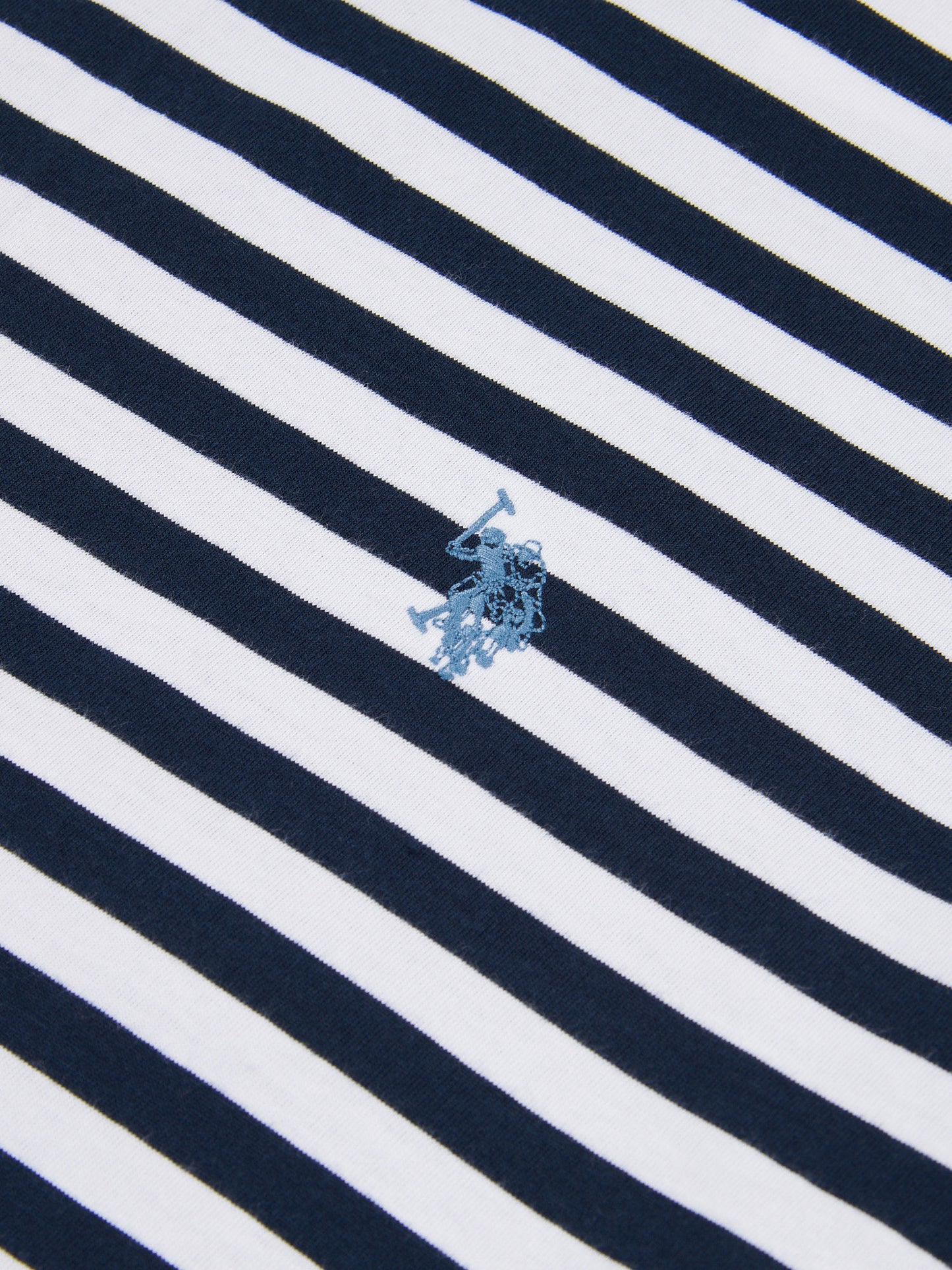 Mens Pencil Stripe Classic T-Shirt in Dark Sapphire Navy