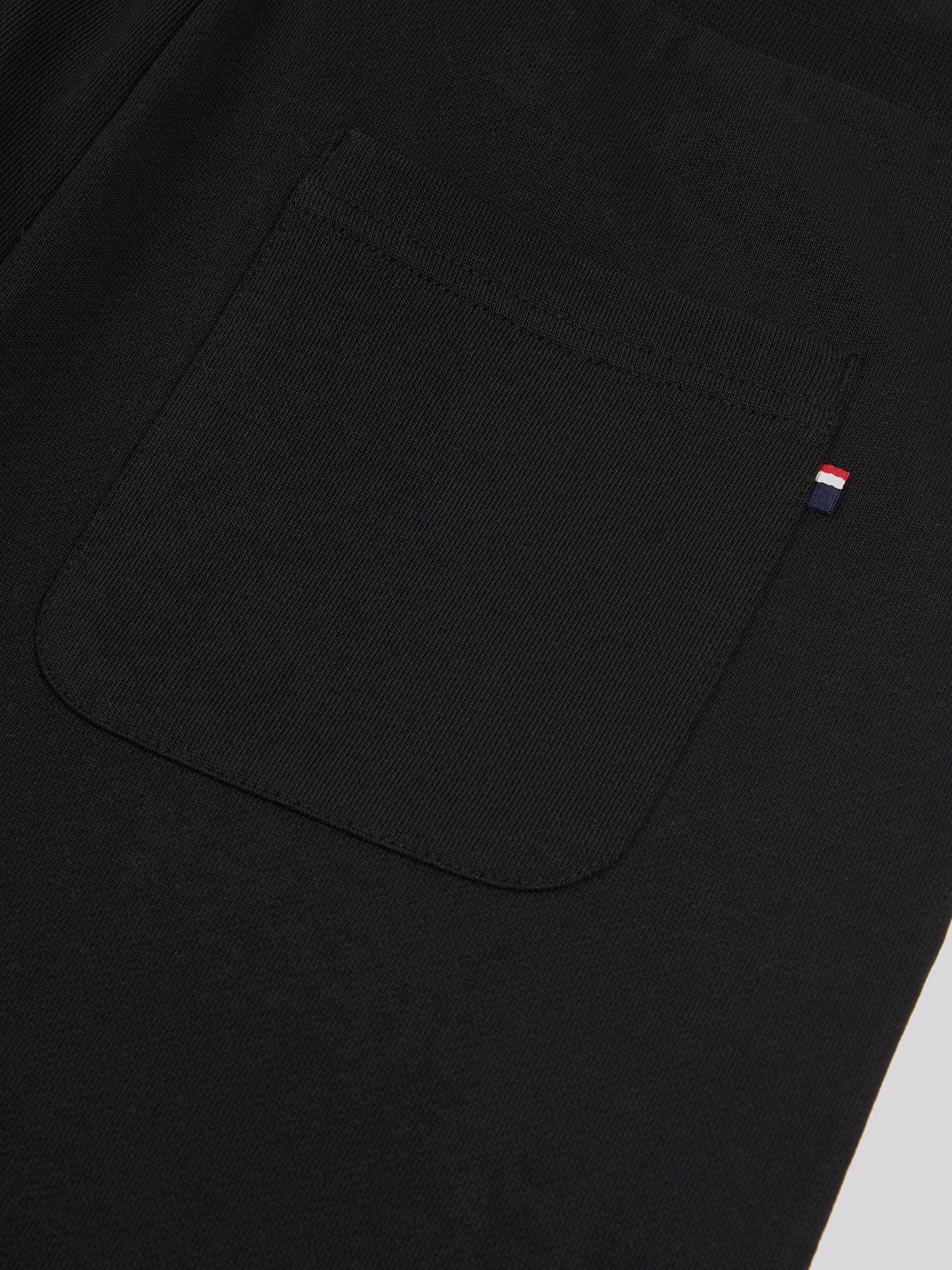 Mens Elasticated Cuff Loopback Jogger in Black Bright White DHM