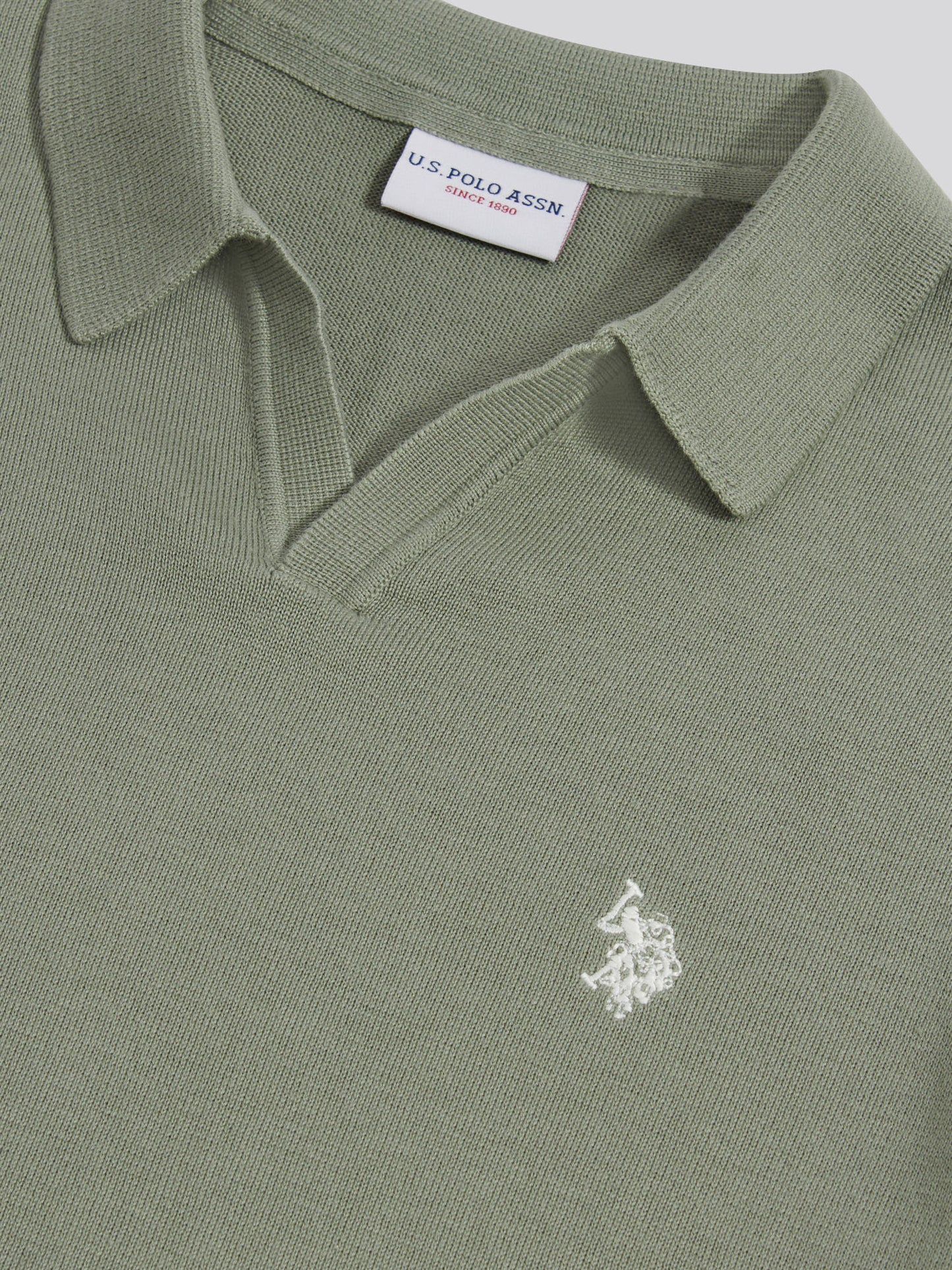 Mens Combed Cotton Double Horsemen Revere Polo Shirt Sea Spray