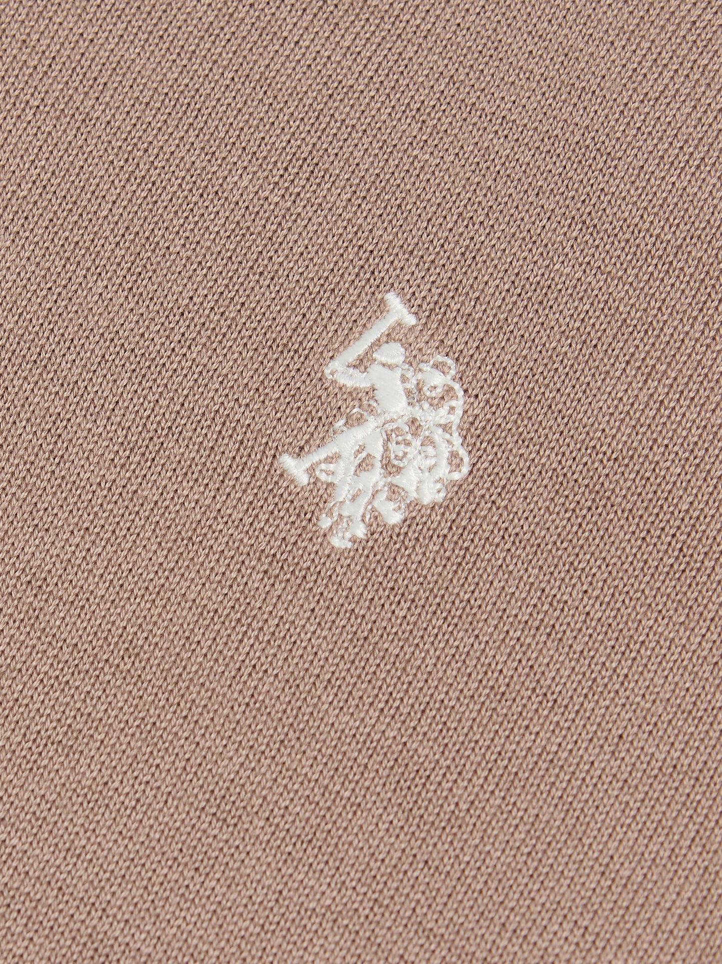 Mens Combed Cotton Double Horsemen Revere Polo Shirt Cinder