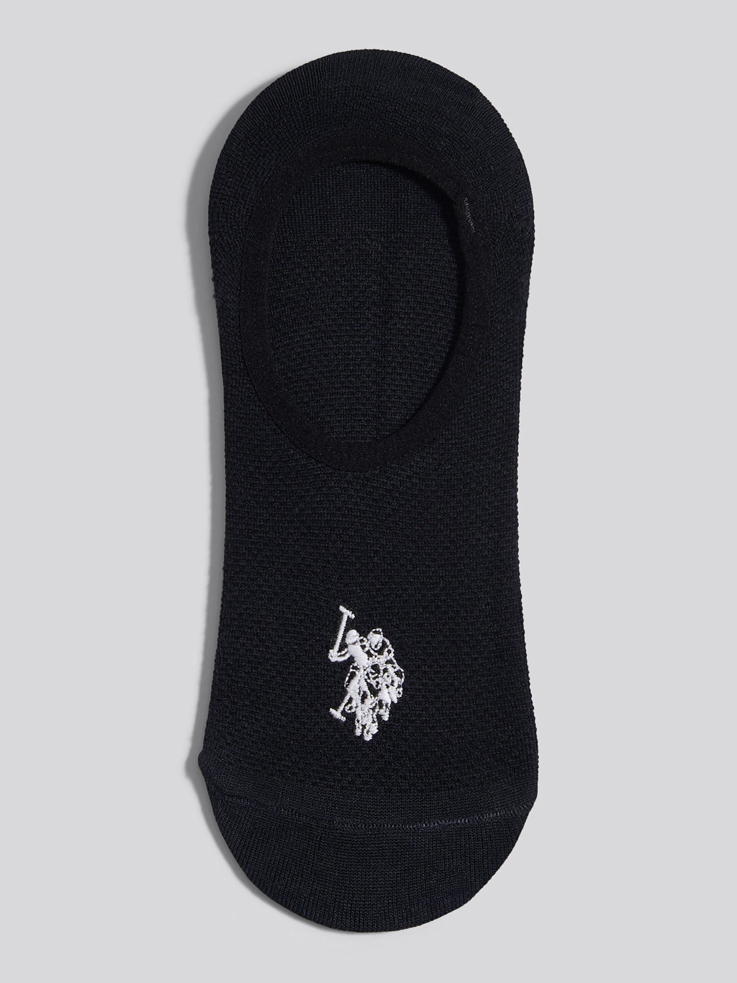 Mens 3 Pack Invisible Trainer Socks in Black Bright White DHM