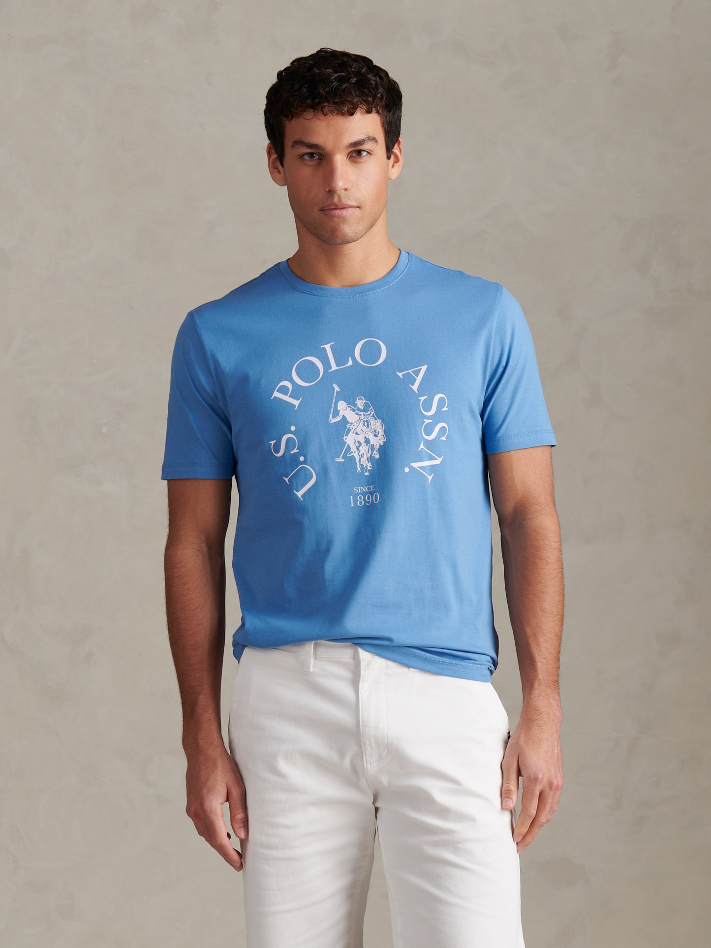 Mens Minimal Circle Print T-Shirt Riviera