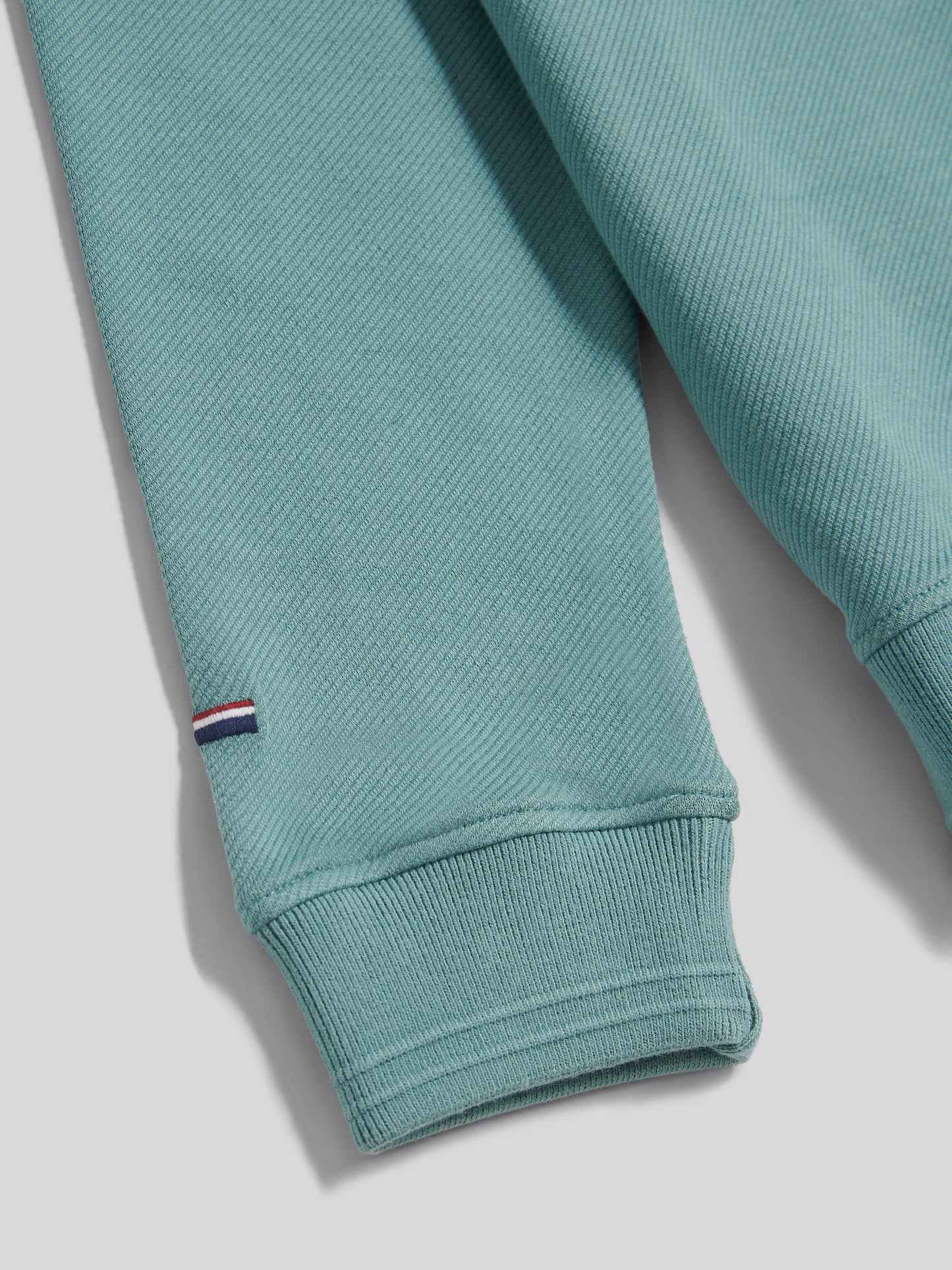 Mens Twill Textured 1/4 Zip Funnel Sweatshirt Arctic