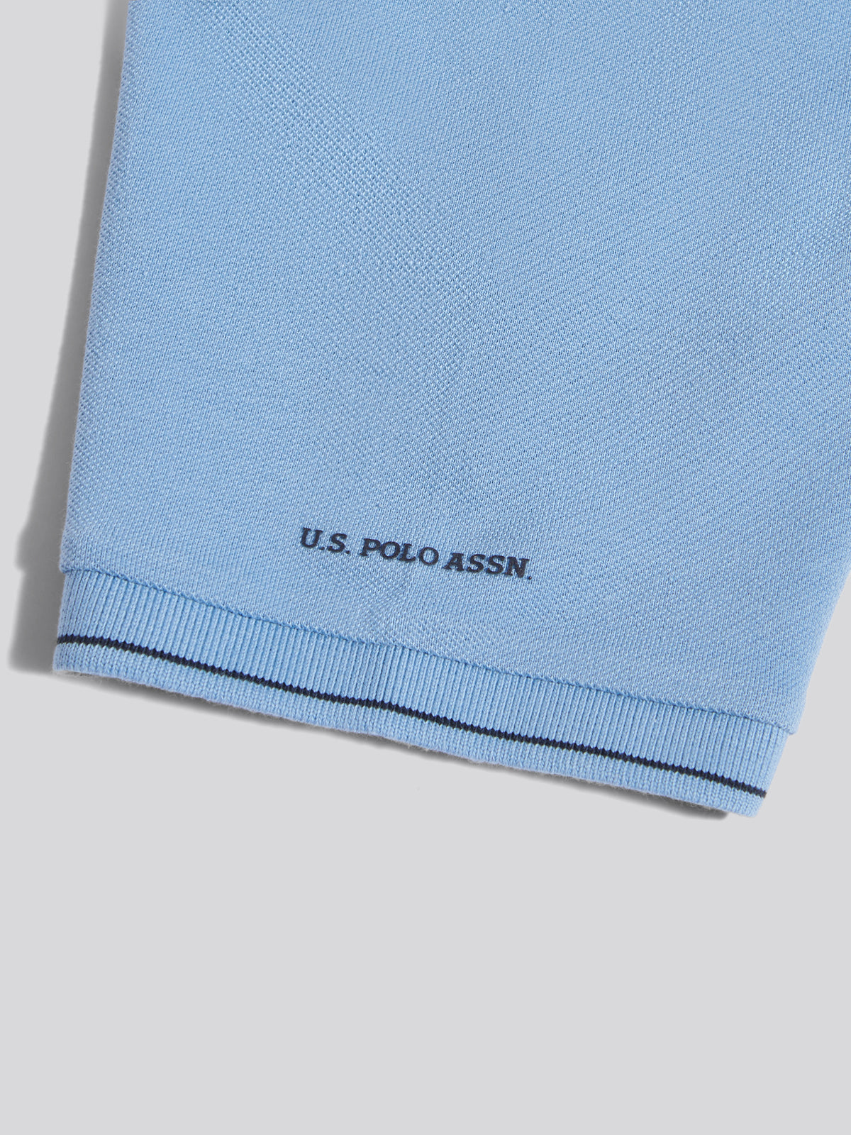 Mens Sash Colour Block Pique Polo Shirt Ashleigh Blue