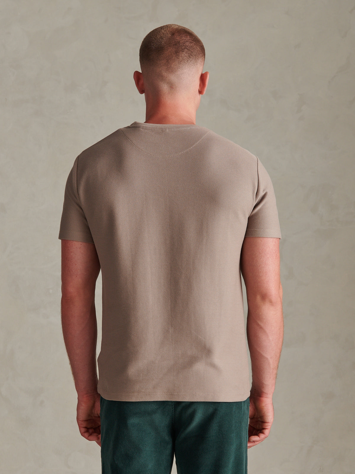 Mens Herringbone Jersey T-Shirt Cinder