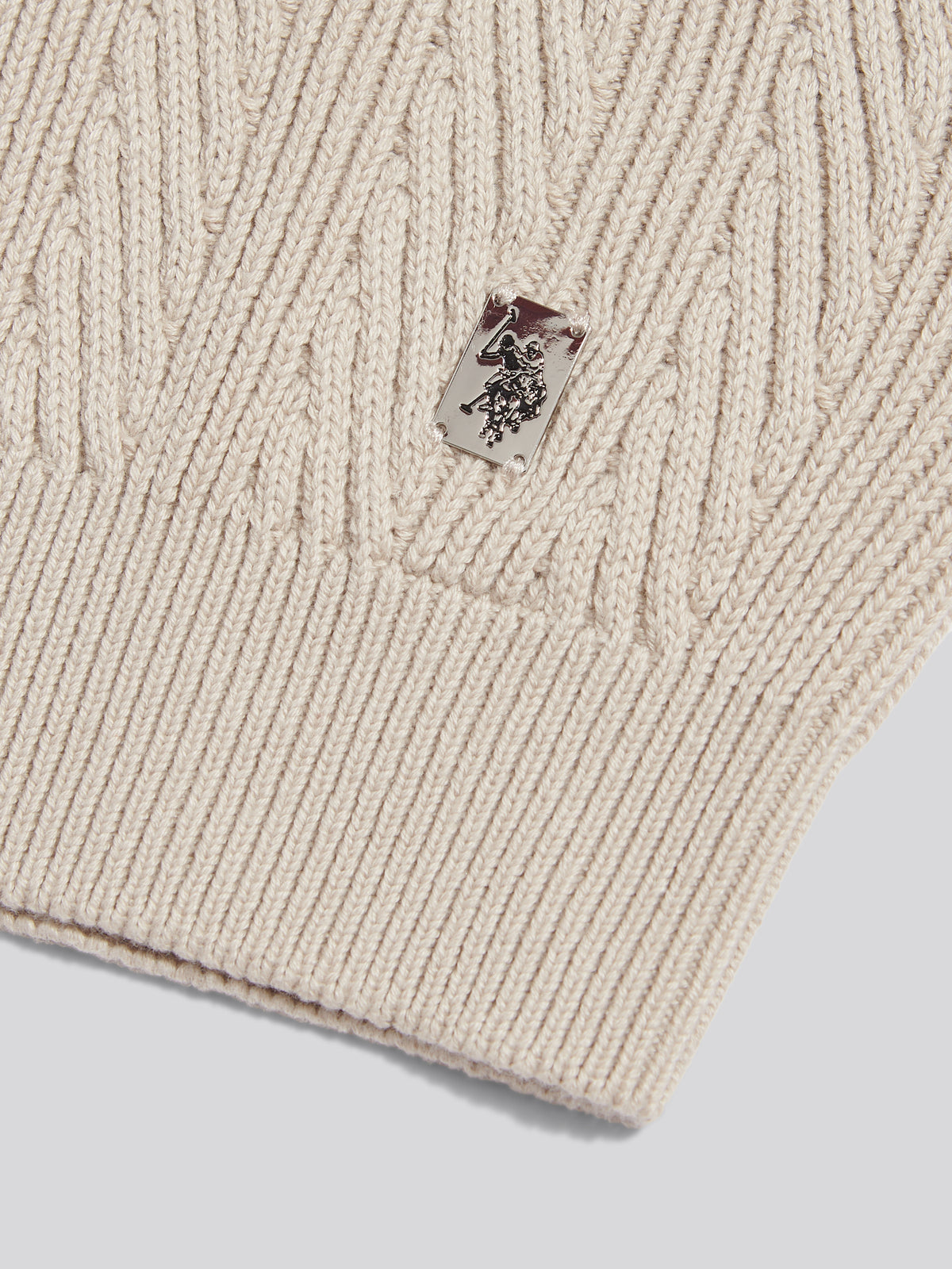 Mens Twill Aran Crew Knit Nacreous Clouds