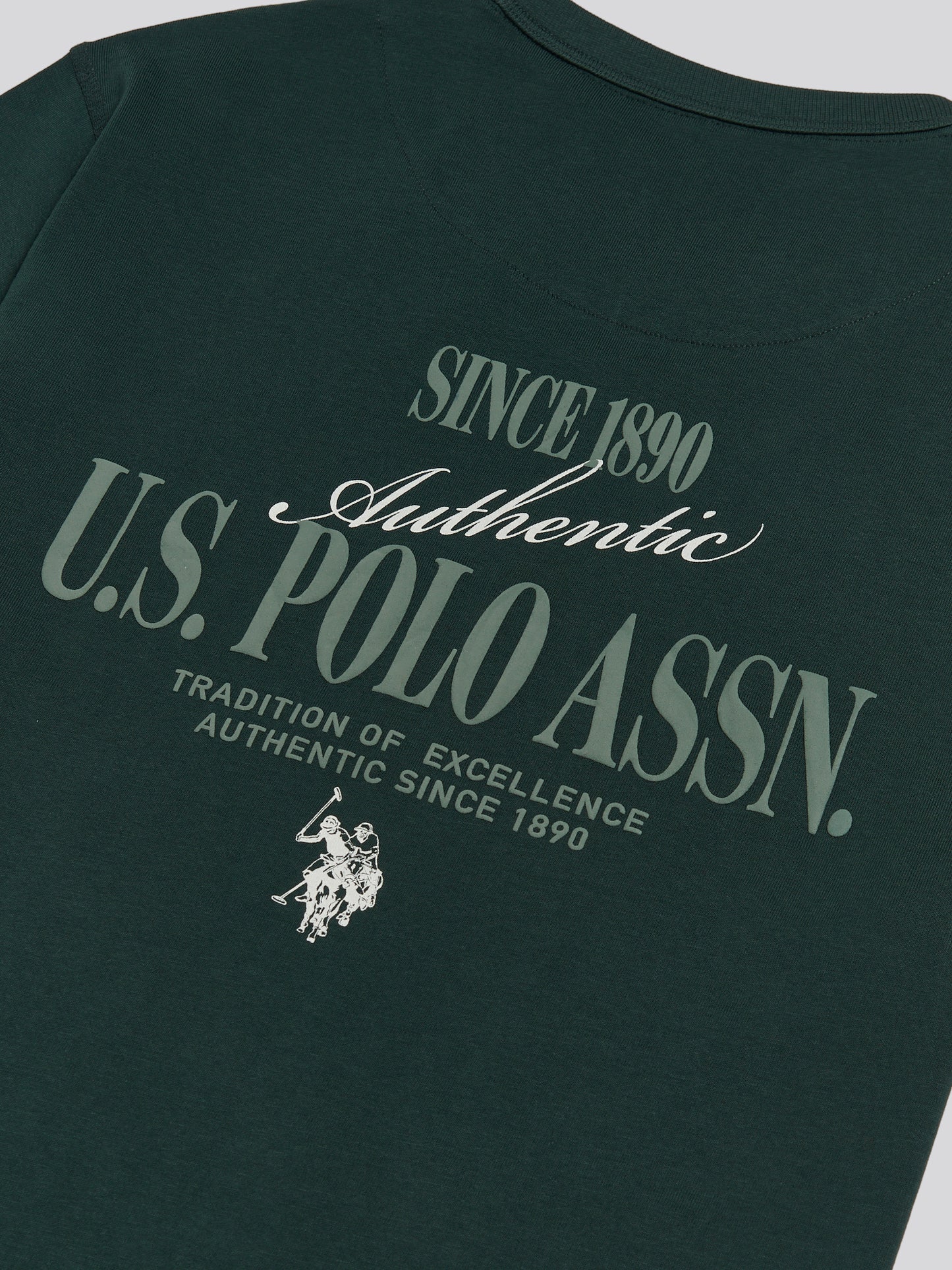 Mens Authentic Front & Back Graphic T-Shirt Green Gables