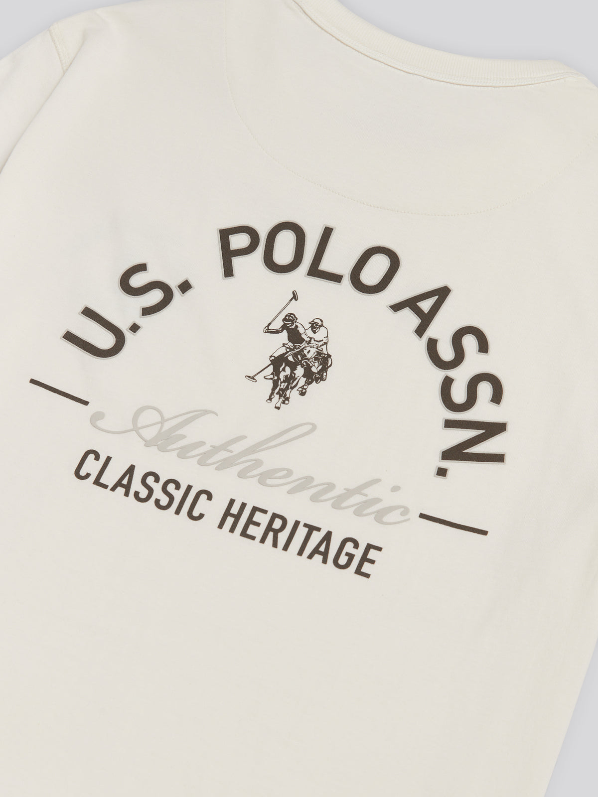 Mens Classic Heritage Front & Back Graphic T-Shirt Whisper White