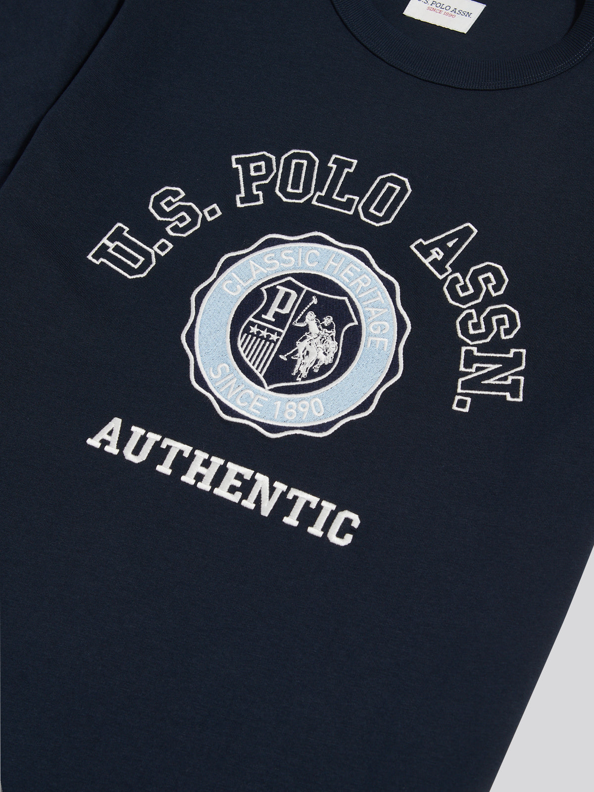 Mens Varsity Graphic T-Shirt Dark Sapphire Navy