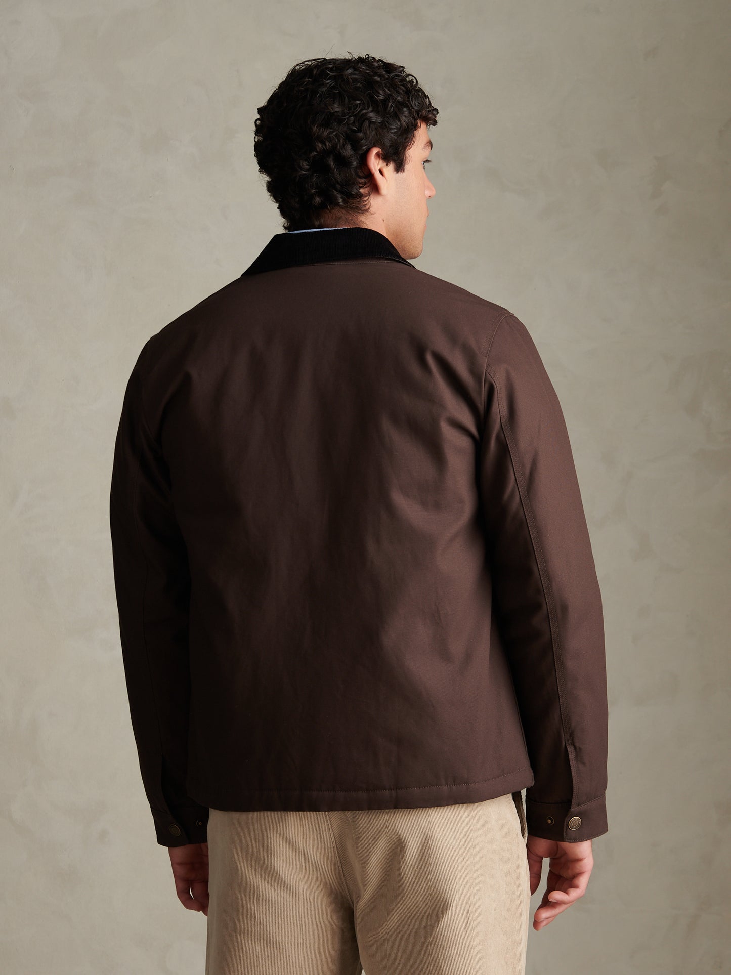 Mens Water-Repellent Cotton Barn Jacket Bracken