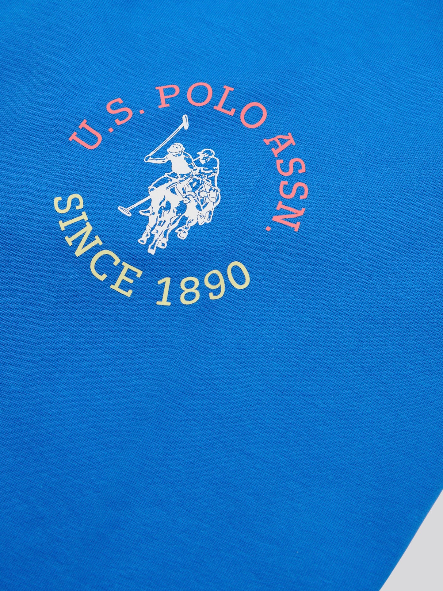 Girls Graphic Oversized T-Shirt & Legging Set in Strong Blue