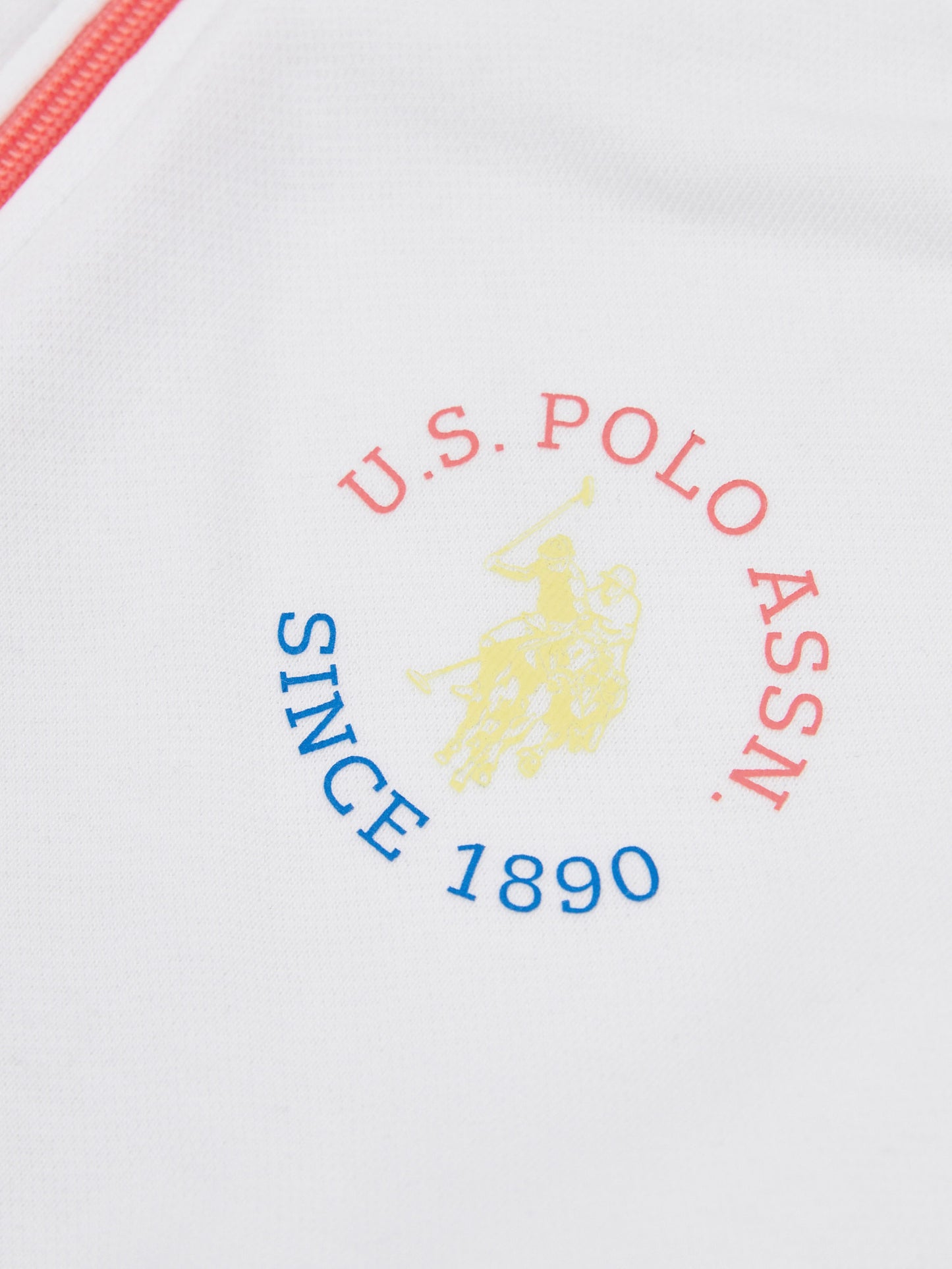 Girls Graphic Zip Through Sweat in Bright White