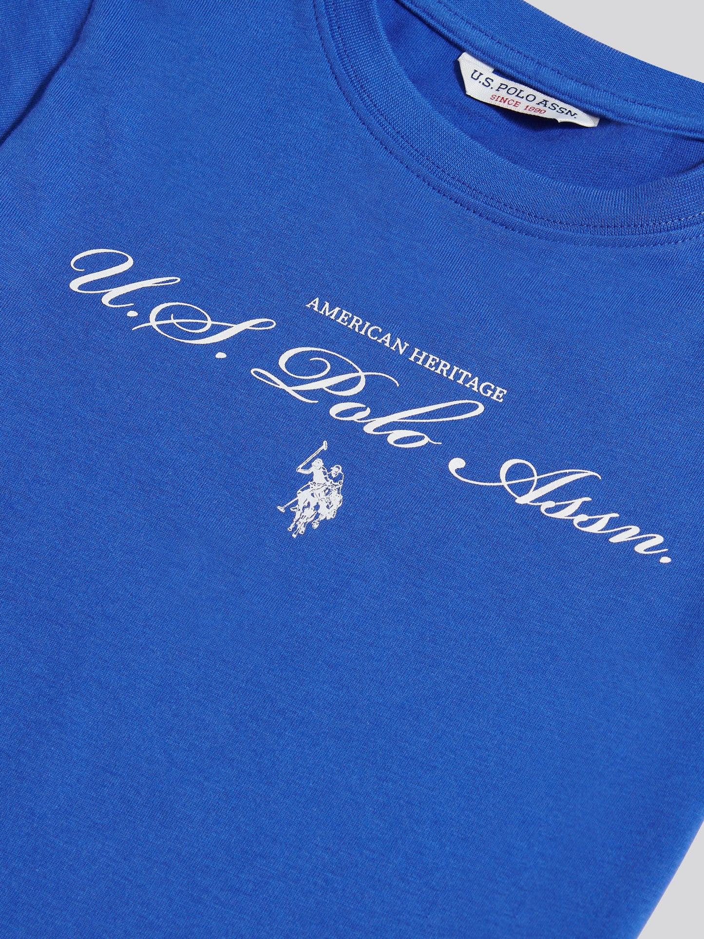 Girls Script Logo Cap Sleeve T-Shirt Dazzling Blue