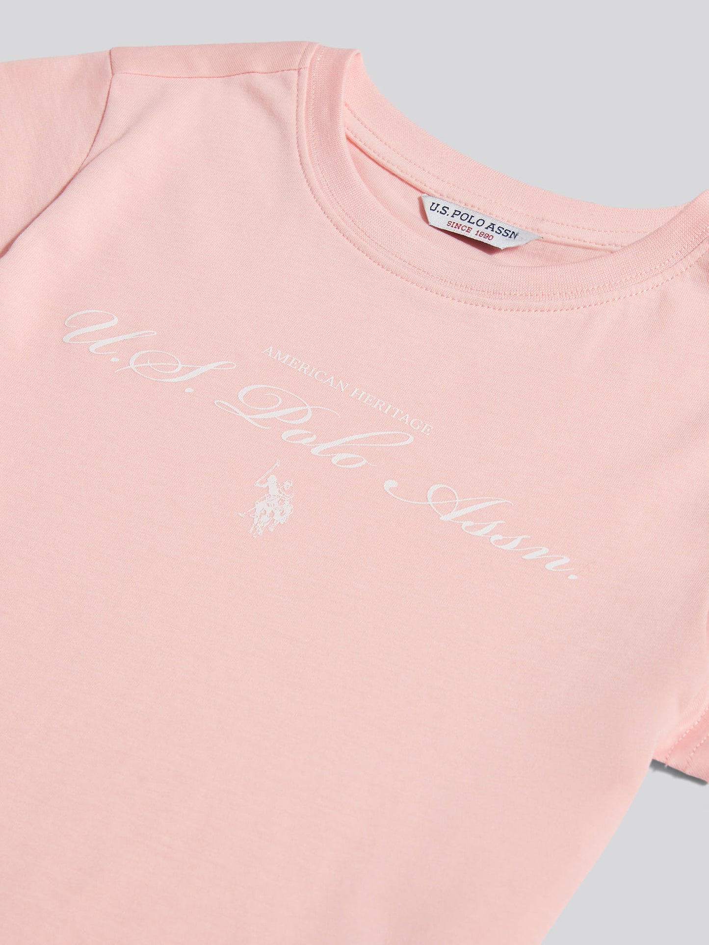 Girls Script Logo Cap Sleeve T-Shirt Crystal Rose