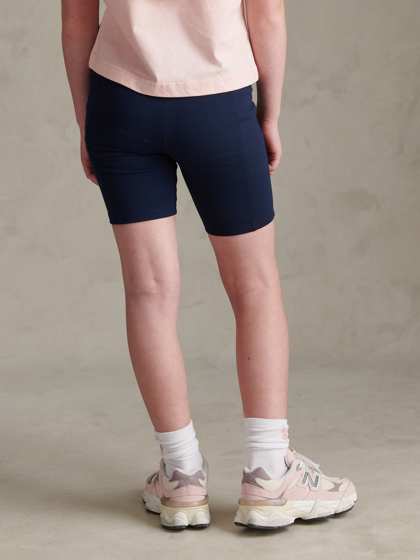 Girls Elastic Waist Cycle Shorts Navy Iris