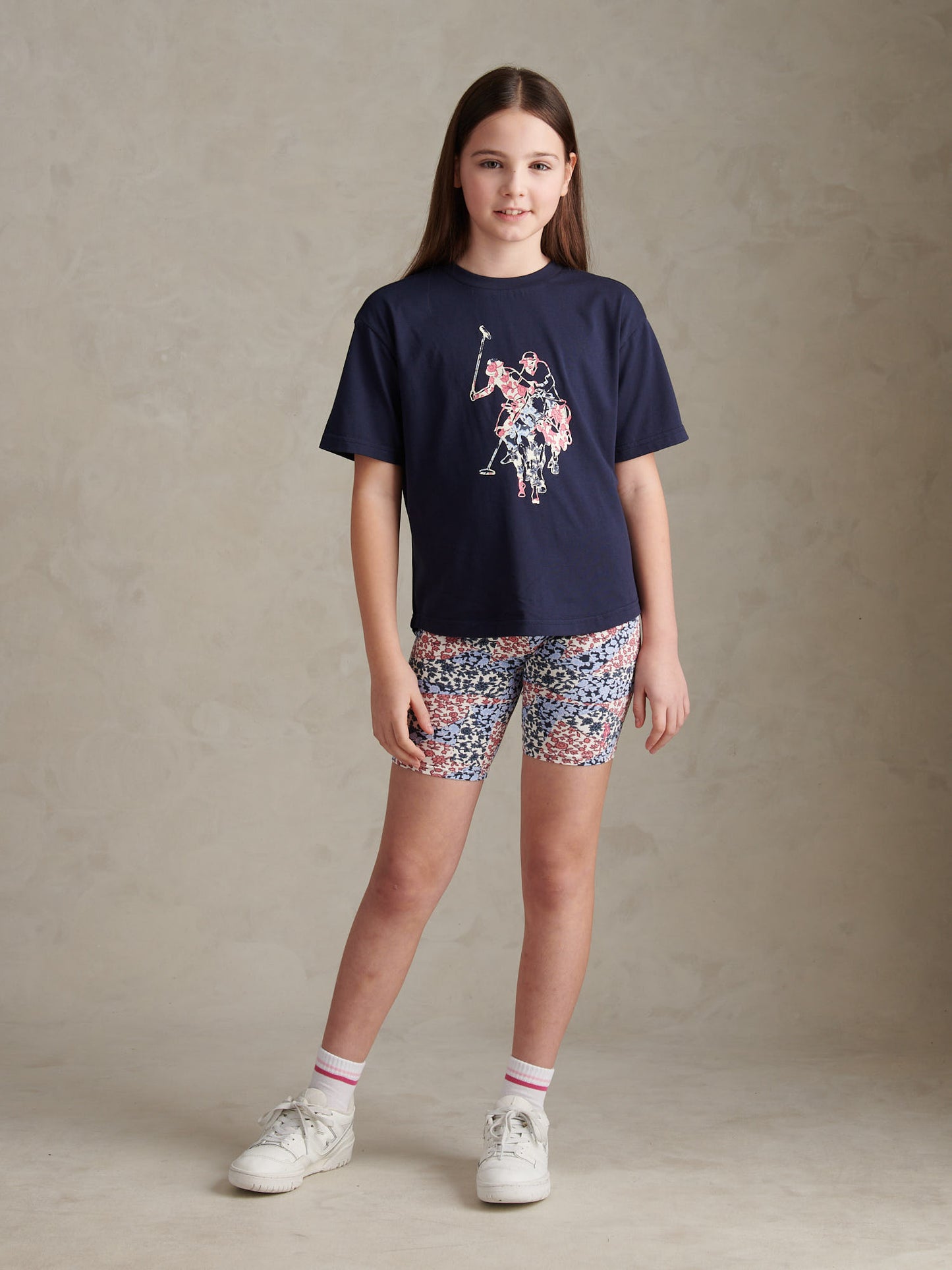 Girls Drop Hem T-Shirt & Cycling Short Set Bubblegum