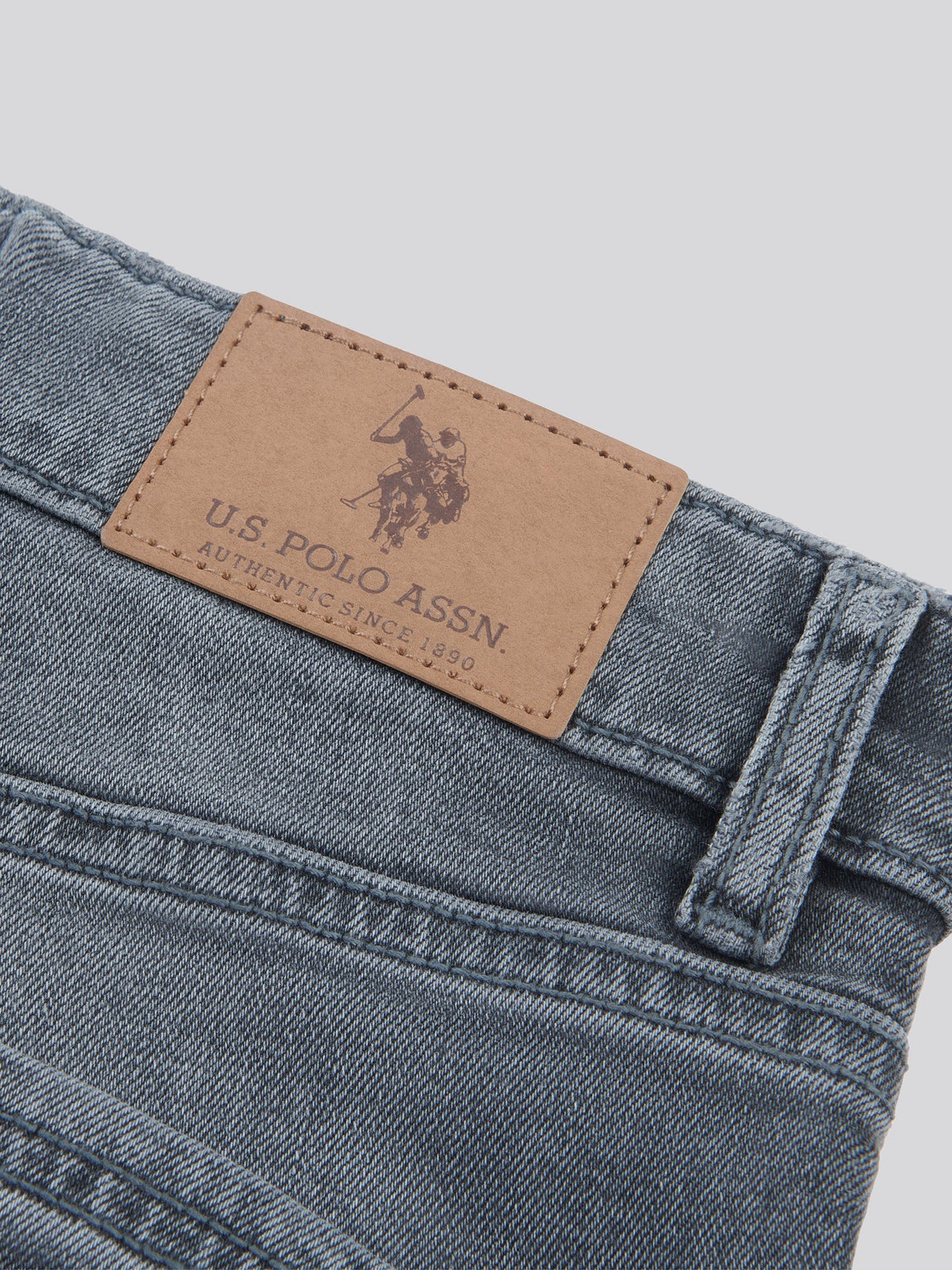 Boys 5 Pocket Slim Fit Denim Jeans in Grey Wash