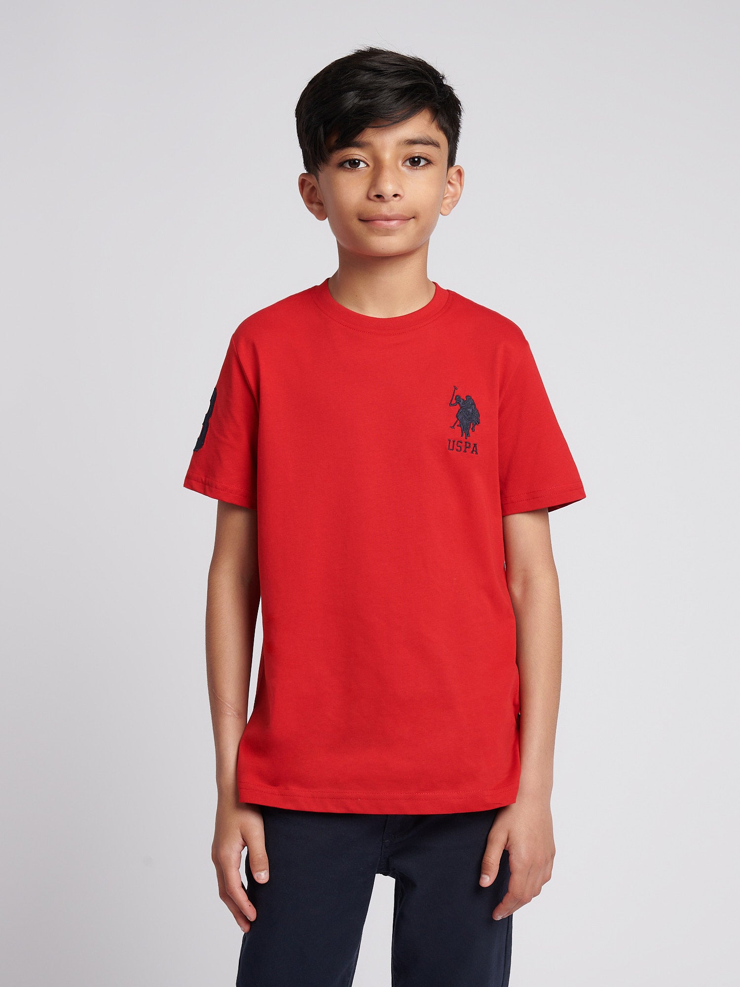 Boys Player T-Shirt in Haute Red – Polo UK - Main Image