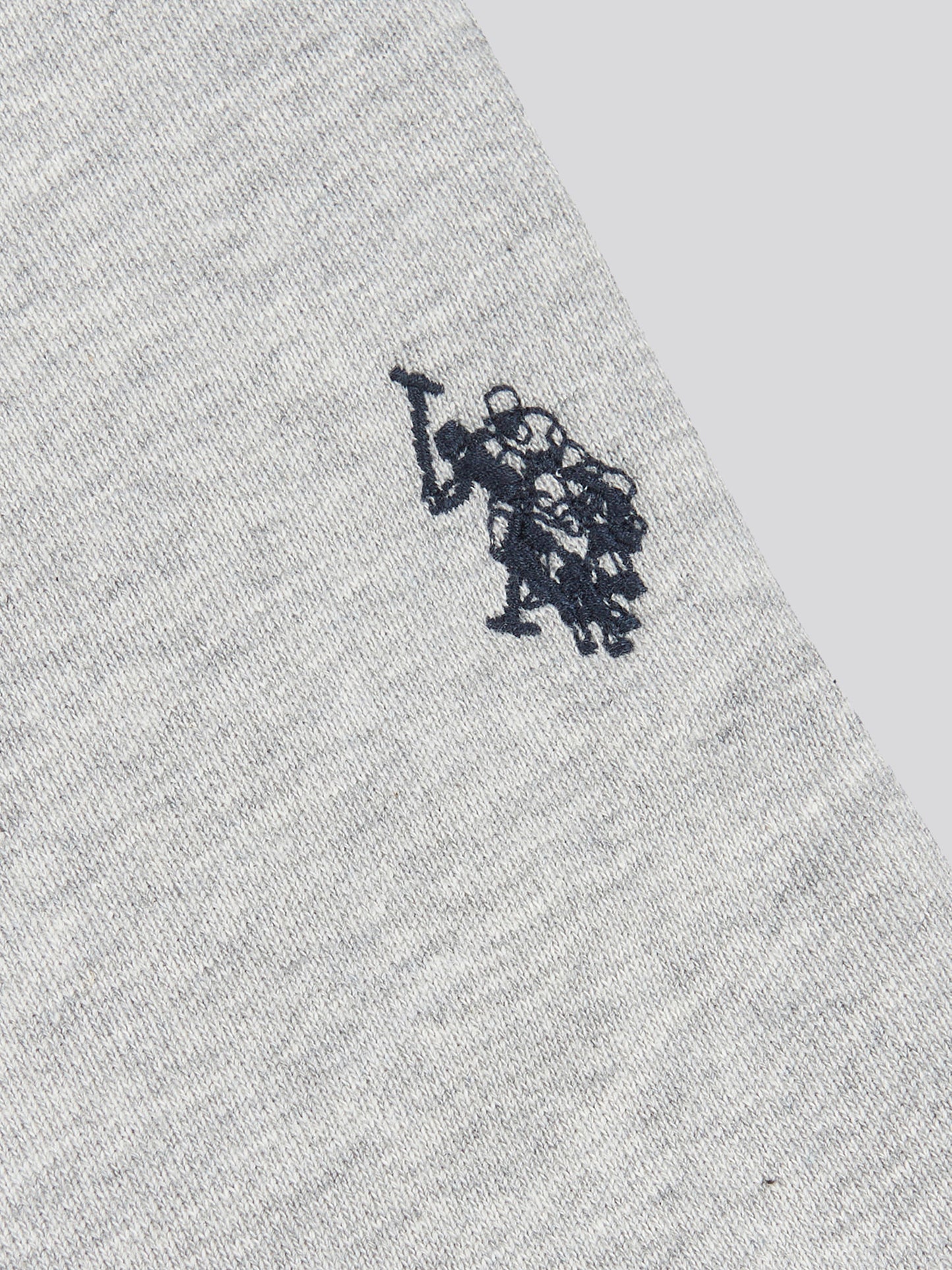 Boys Double Horsemen Sweat Short in Mid Grey Marl