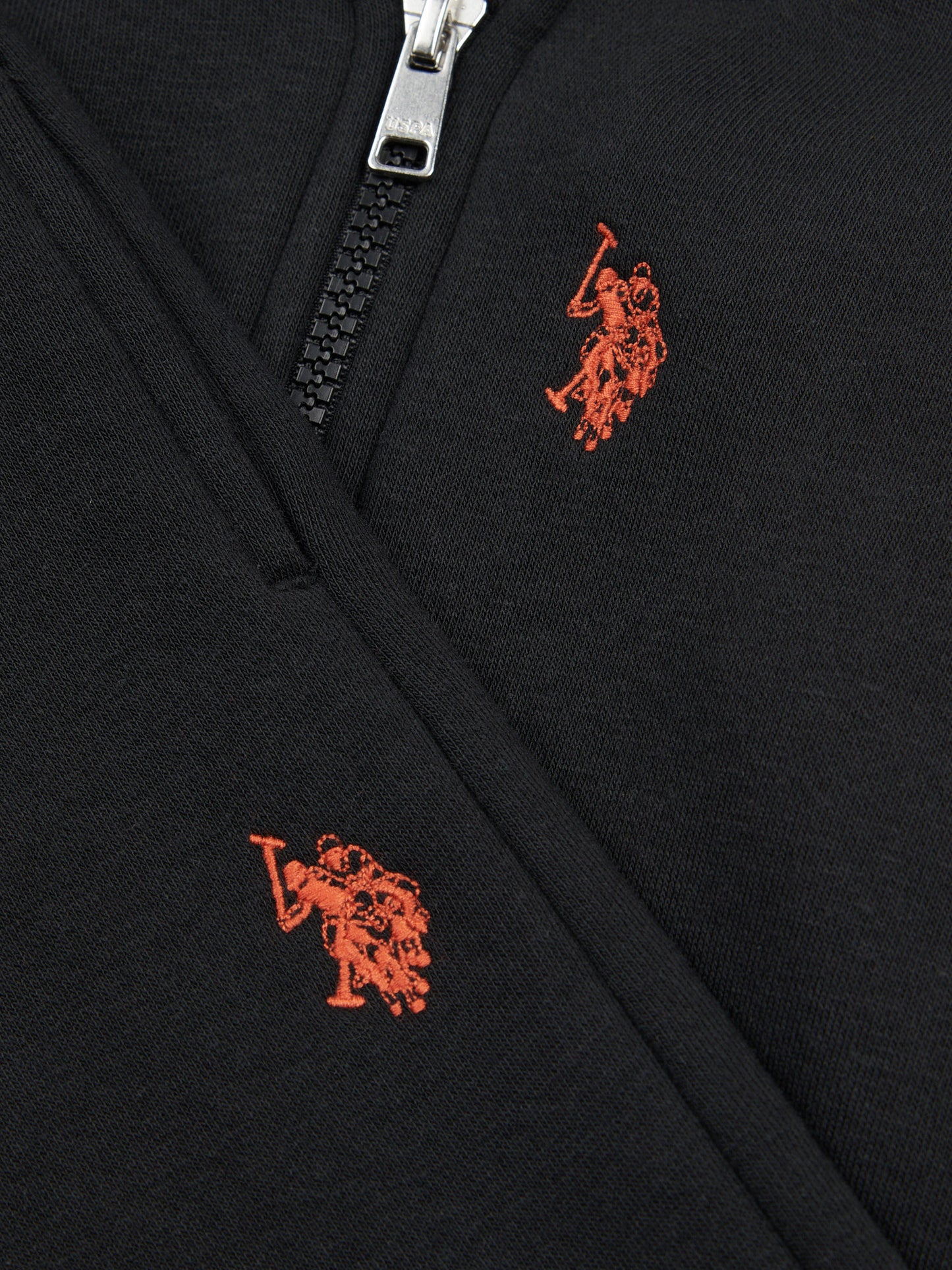 Boys Double Horsemen Zip Hoodie & Jogger Set in Black